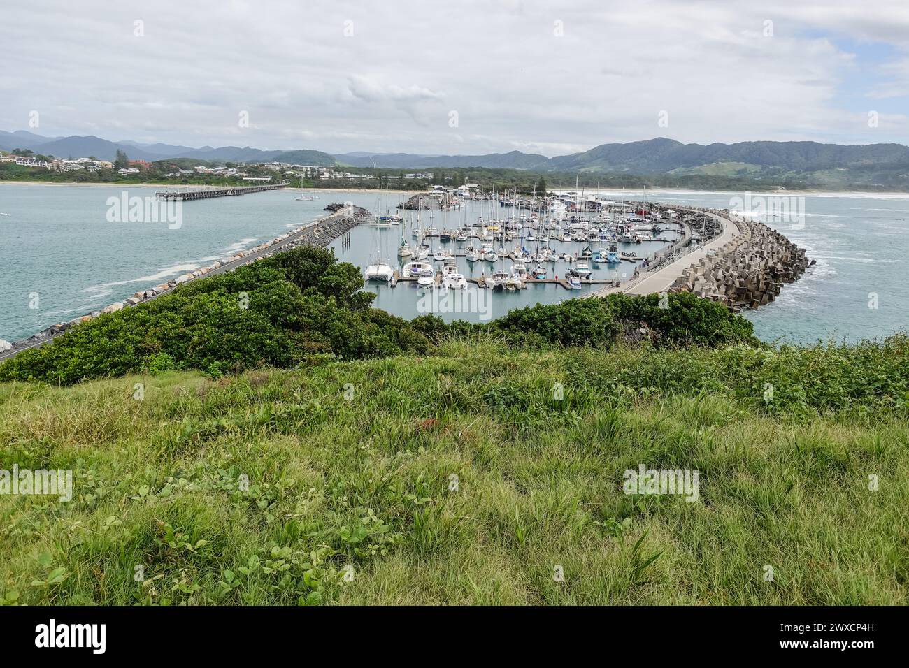 Muttonbird Island, à Coffs Harbour, en Australie, offre une vue imprenable sur la côte et des possibilités d'observation de la faune. A quelques pas du port, il Banque D'Images