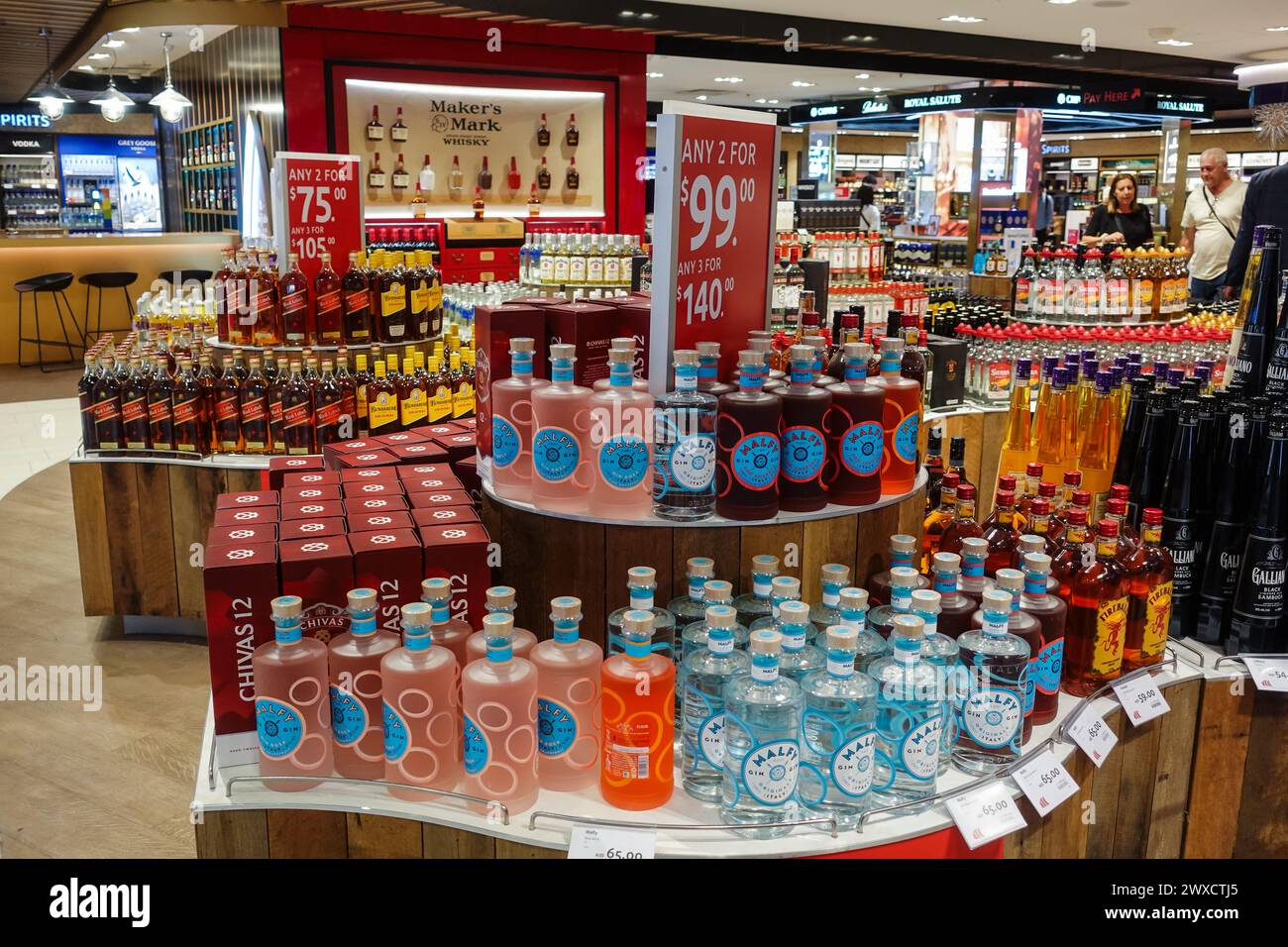 boutiques hors taxes à l'intérieur de l'aéroport de sydney kingsford smith Banque D'Images