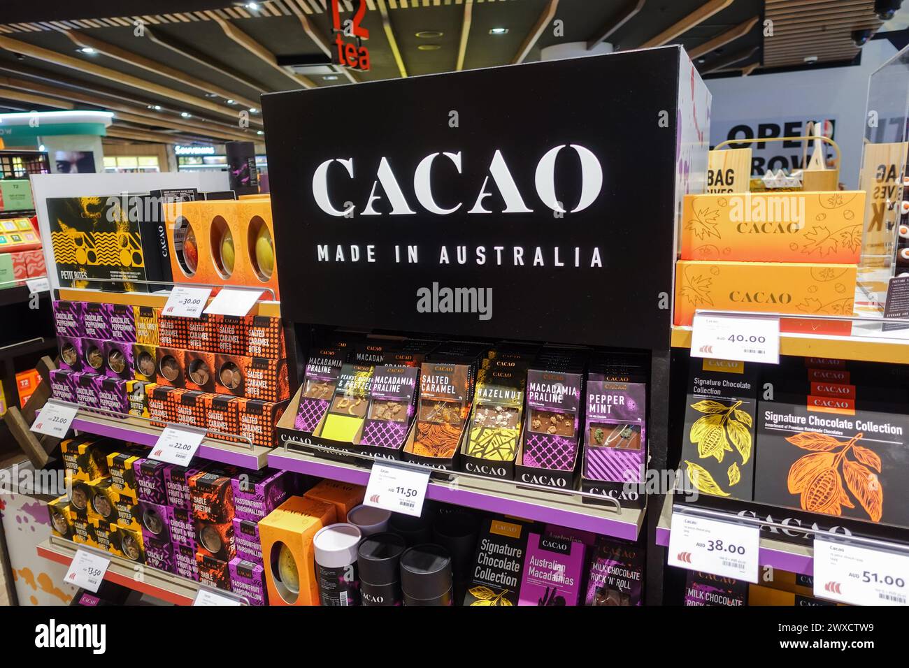 boutiques hors taxes à l'intérieur de l'aéroport de sydney kingsford smith Banque D'Images