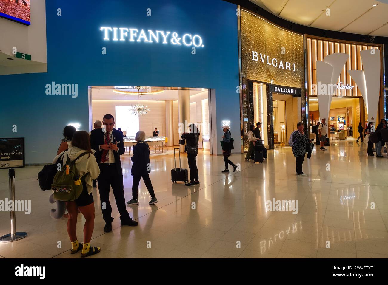 boutiques hors taxes à l'intérieur de l'aéroport de sydney kingsford smith Banque D'Images