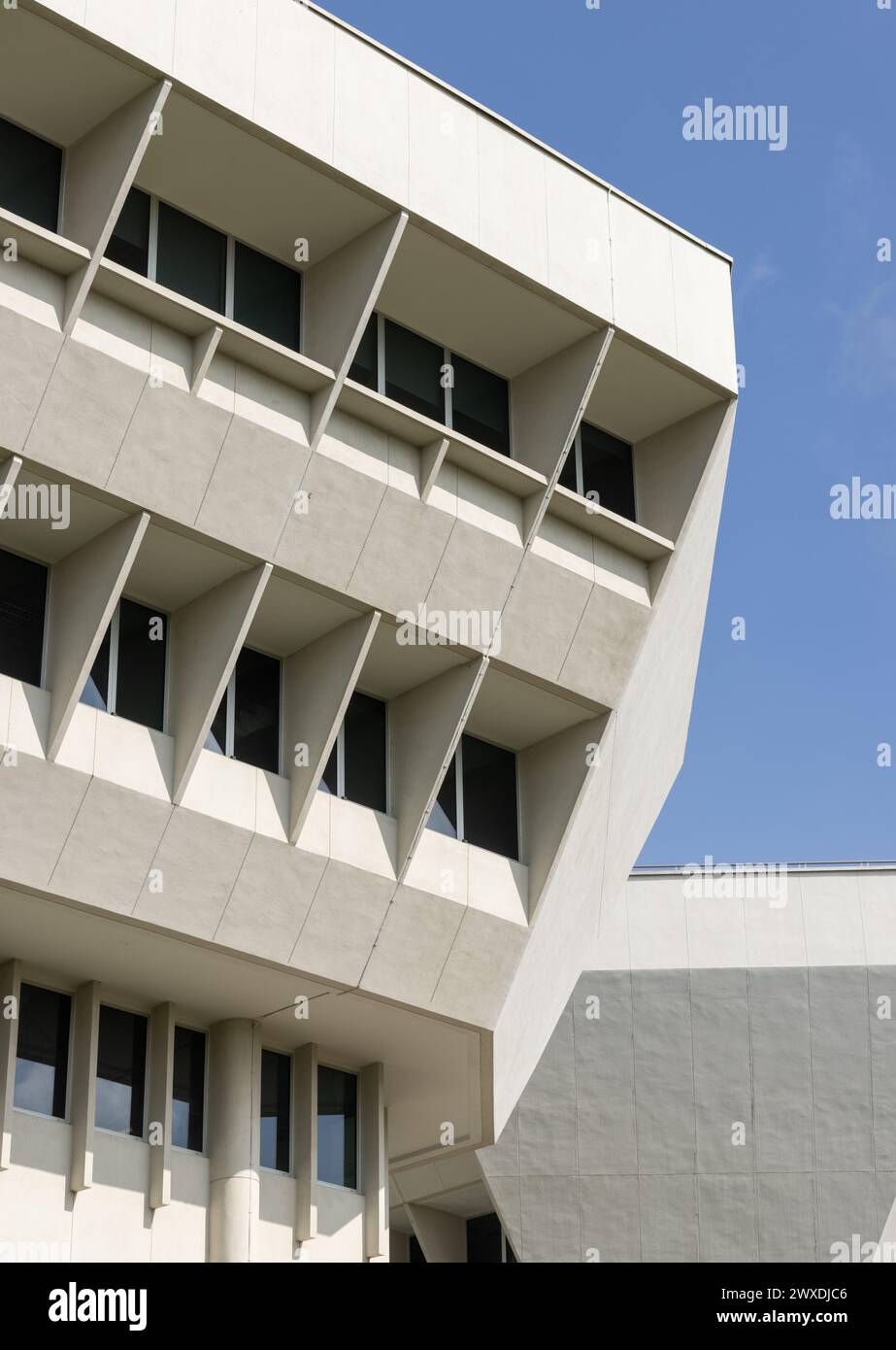 La mairie de Jurong était le siège de la Jurong Town Corporation (JTC). Singapour, construit dans le style moderniste de l'architecture brutaliste Banque D'Images