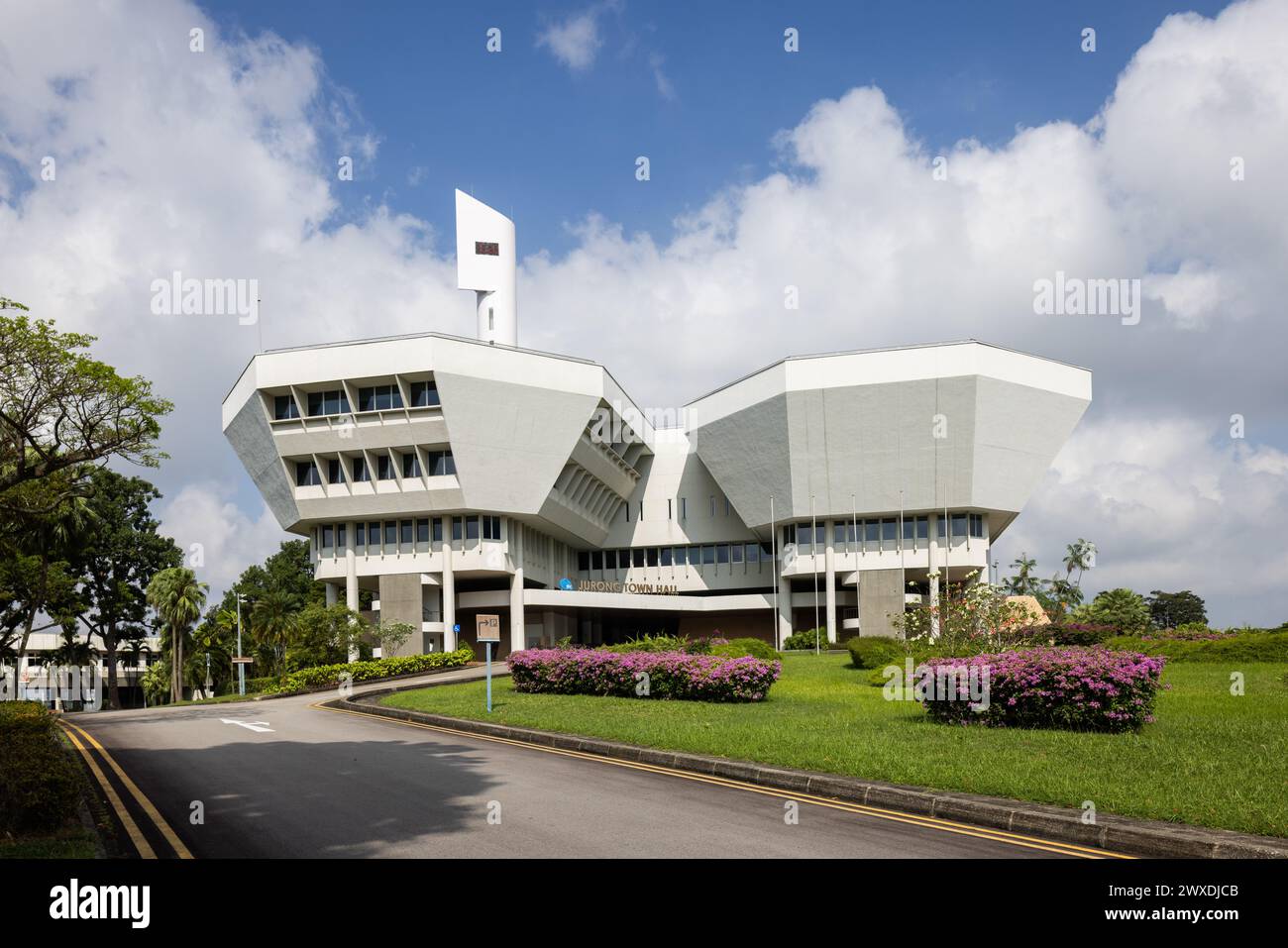 La mairie de Jurong était le siège de la Jurong Town Corporation (JTC). Singapour, construit dans le style moderniste de l'architecture brutaliste Banque D'Images