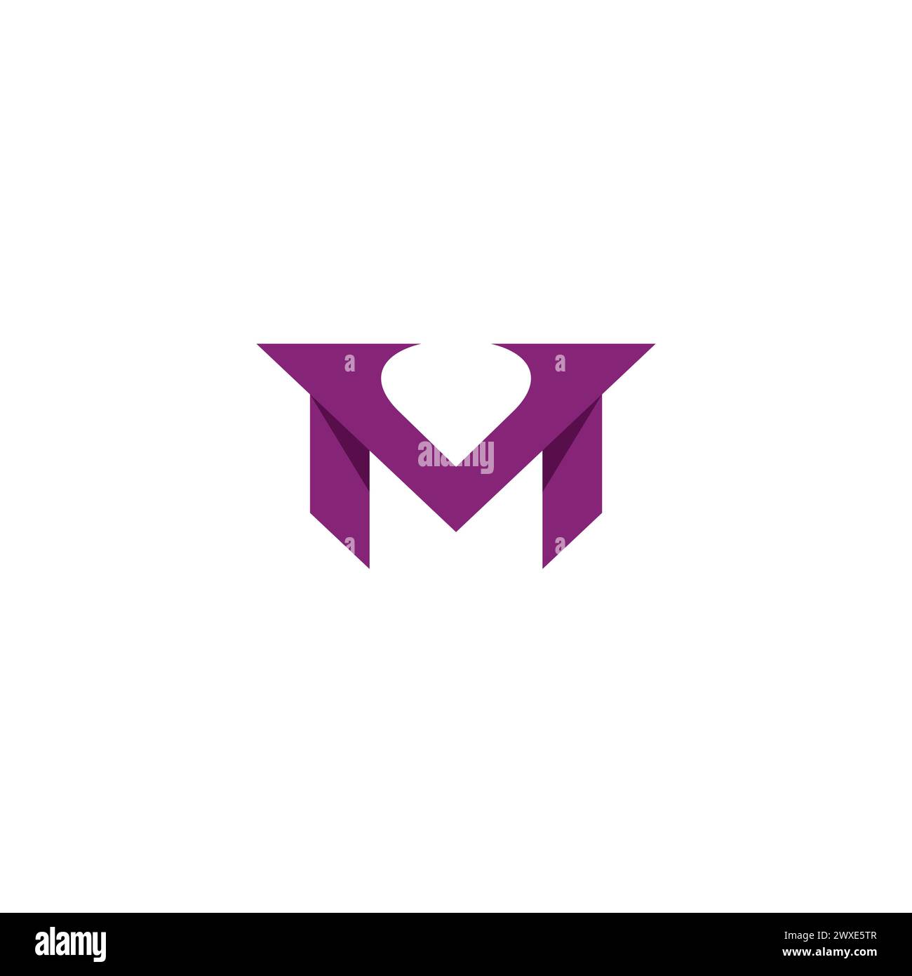 VM logo Design simple. Vecteur d'icône M. Illustration de Vecteur