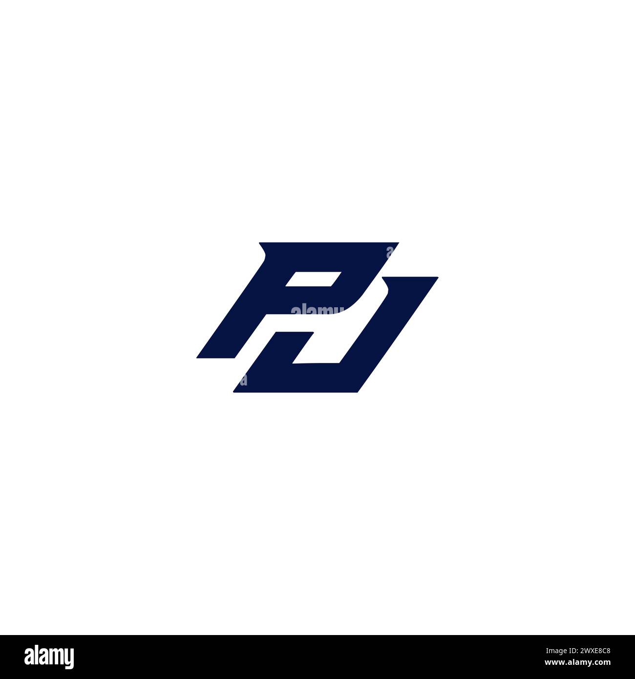 Logo PJ. Icône de lettre PJ Illustration de Vecteur