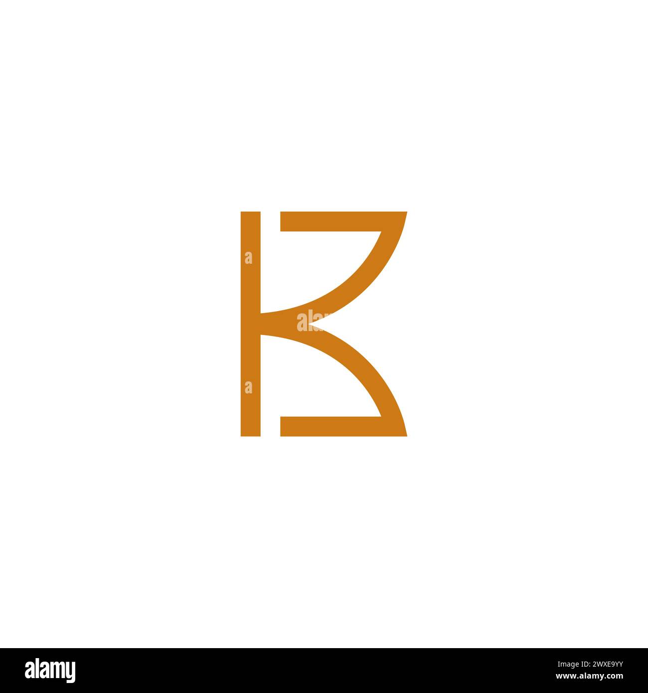 Logo KB Design simple. Icône lettre BK Illustration de Vecteur