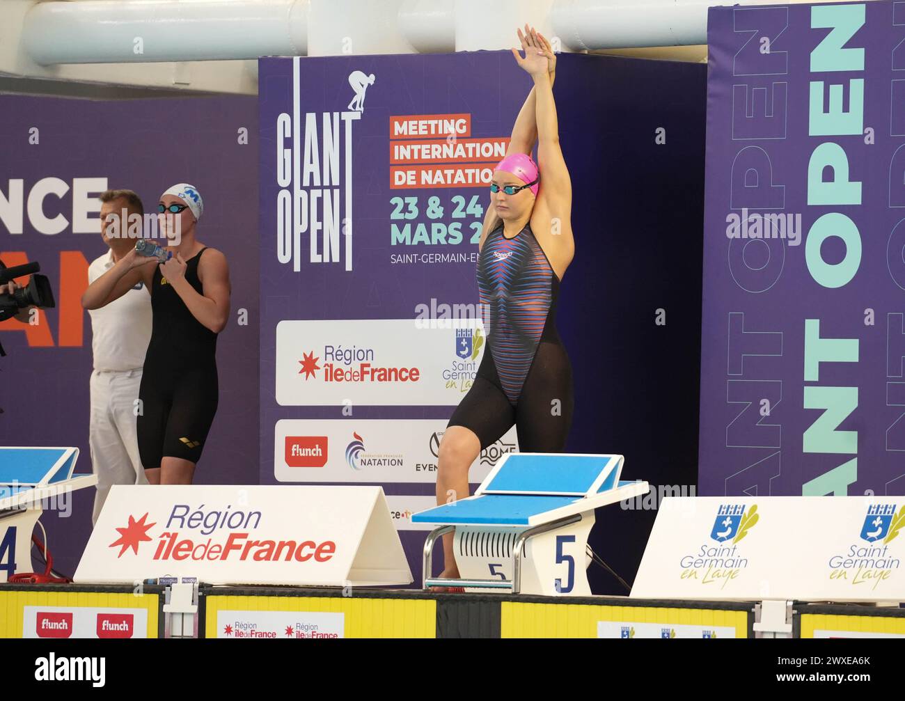 EGOROVA Anna DU CS CLICHY 92 lors du Giant Open 2024, événement de natation le 24 mars 2024 au Dôme à Saint-Germain-en-Laye, France - photo Laurent Lairys / DPPI Banque D'Images