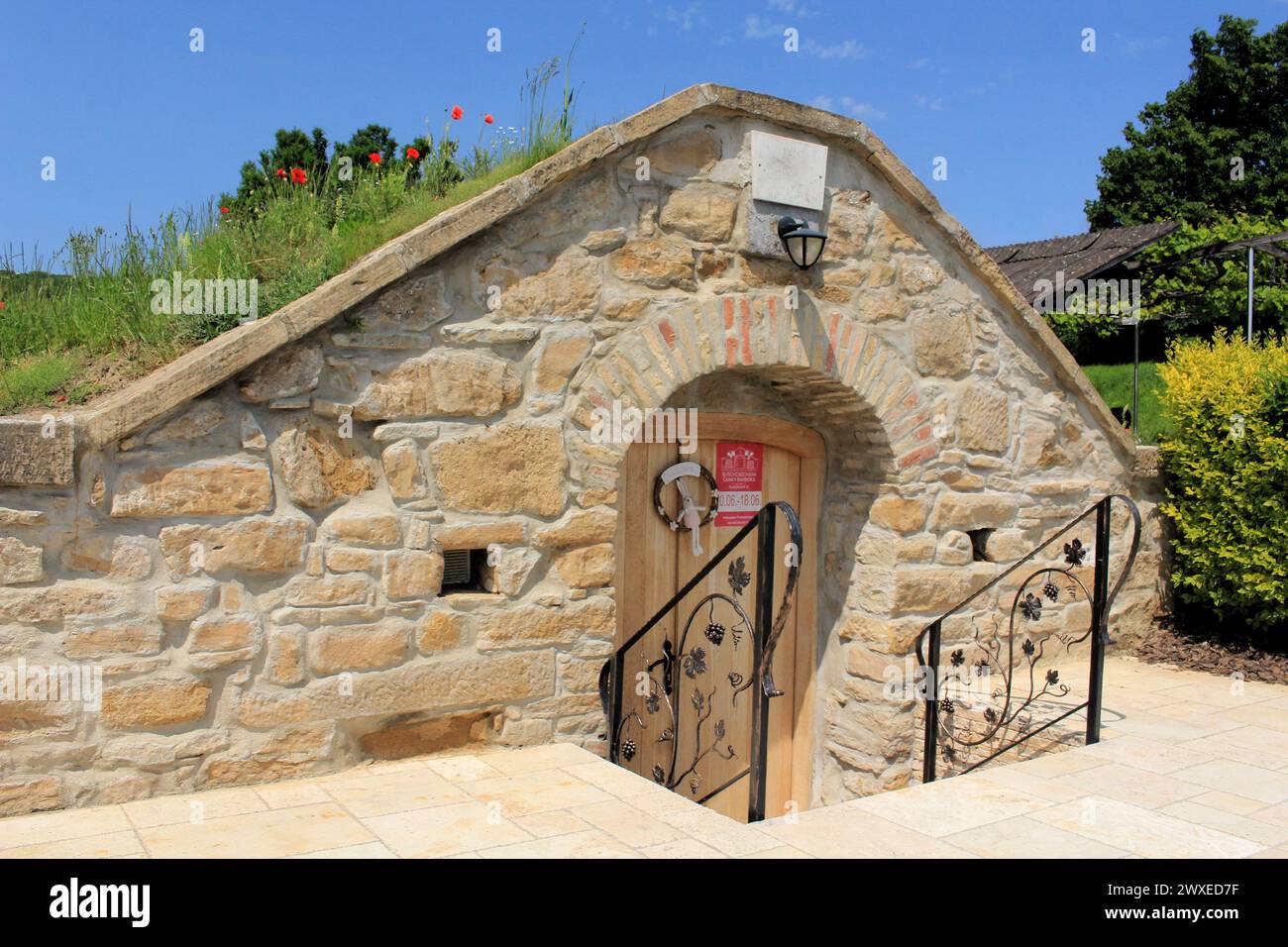 Caves à vin traditionnelles dans le Burgenland, région de l'Autriche Banque D'Images