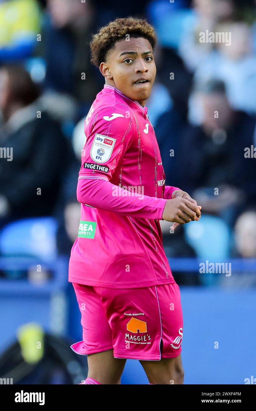 Sheffield, Royaume-Uni. 29 mars 2024. Aimar Govea lors du Sheffield Wednesday FC vs Swansea City AFC Sky Bet EFL Championship match au Hillsborough Stadium, Sheffield, Angleterre, Royaume-Uni le 29 mars 2024 Credit : Every second Media/Alamy Live News Banque D'Images