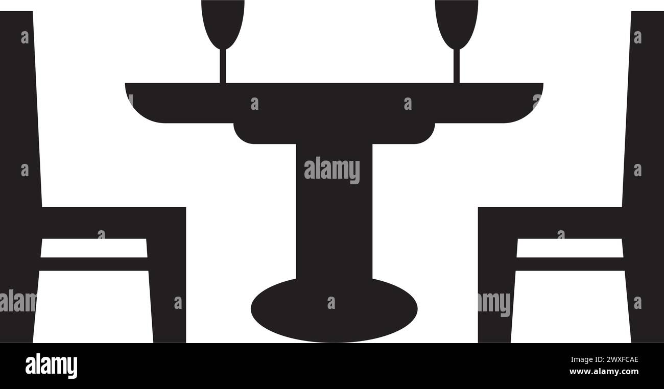ensemble de table à manger icône illustration vectorielle conception de symbole Illustration de Vecteur