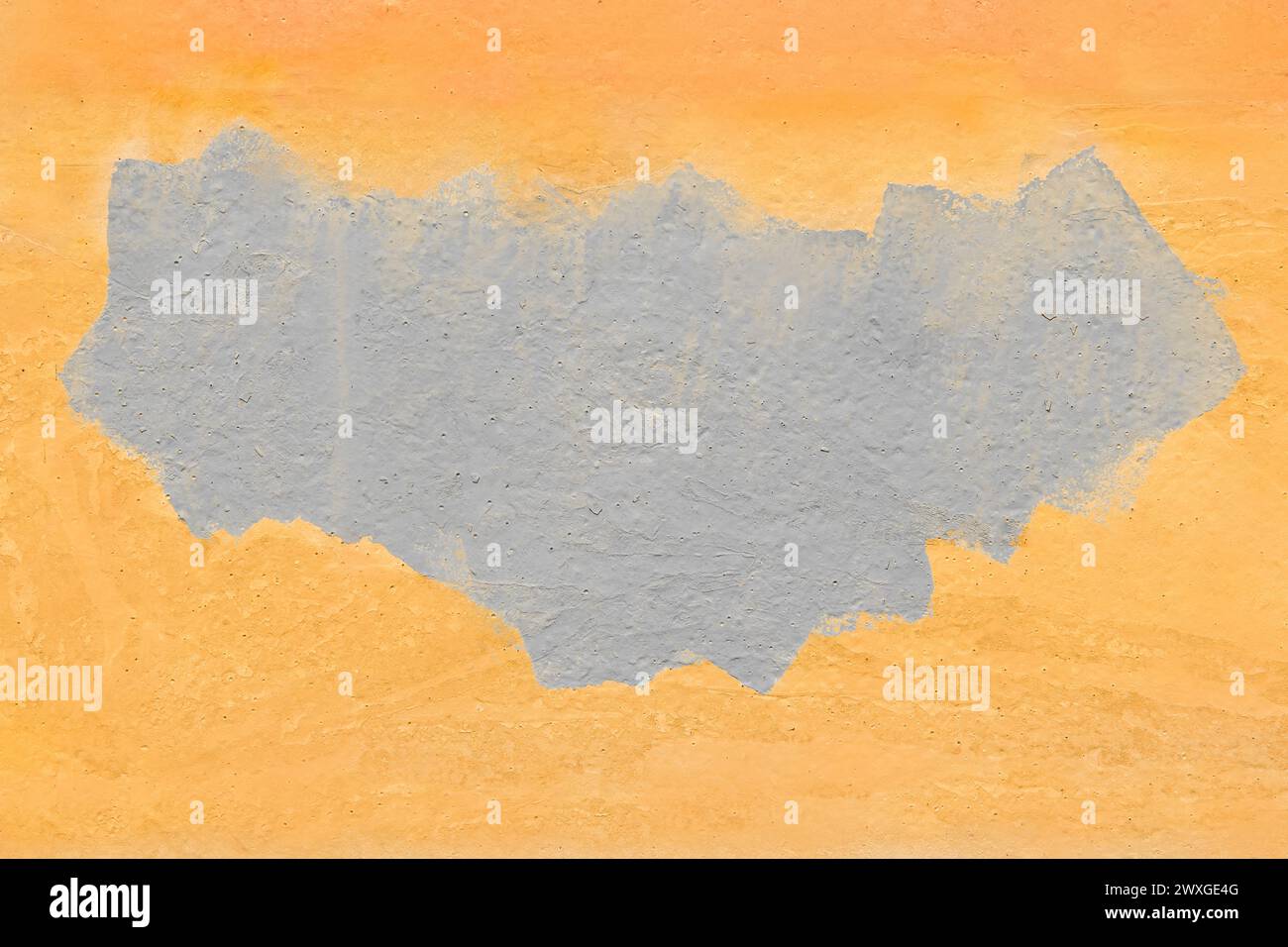 Pinceau coups de pinceau gris motif de conception abstrait pour le texte espace vide couleur jaune échantillon de fond. Banque D'Images