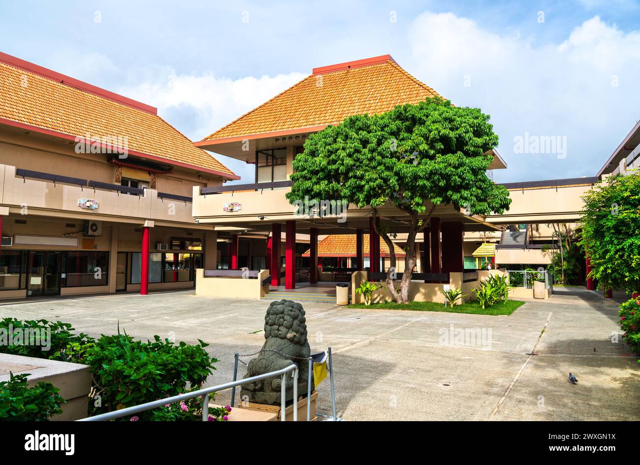 Chinatown Cultural Plaza à Honolulu - Hawaï, États-Unis Banque D'Images