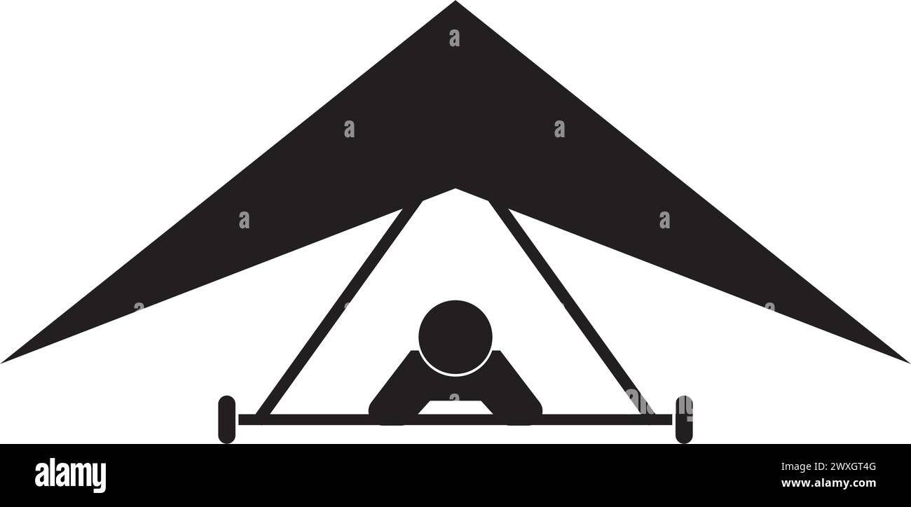 conception de symbole d'illustration vectorielle d'icône suspendue de glisse Illustration de Vecteur