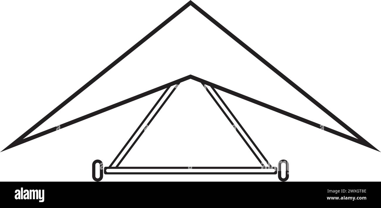 conception de symbole d'illustration vectorielle d'icône suspendue de glisse Illustration de Vecteur