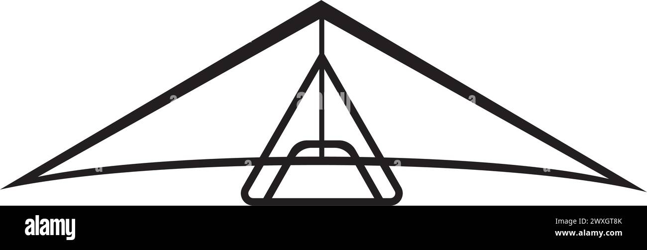 conception de symbole d'illustration vectorielle d'icône suspendue de glisse Illustration de Vecteur