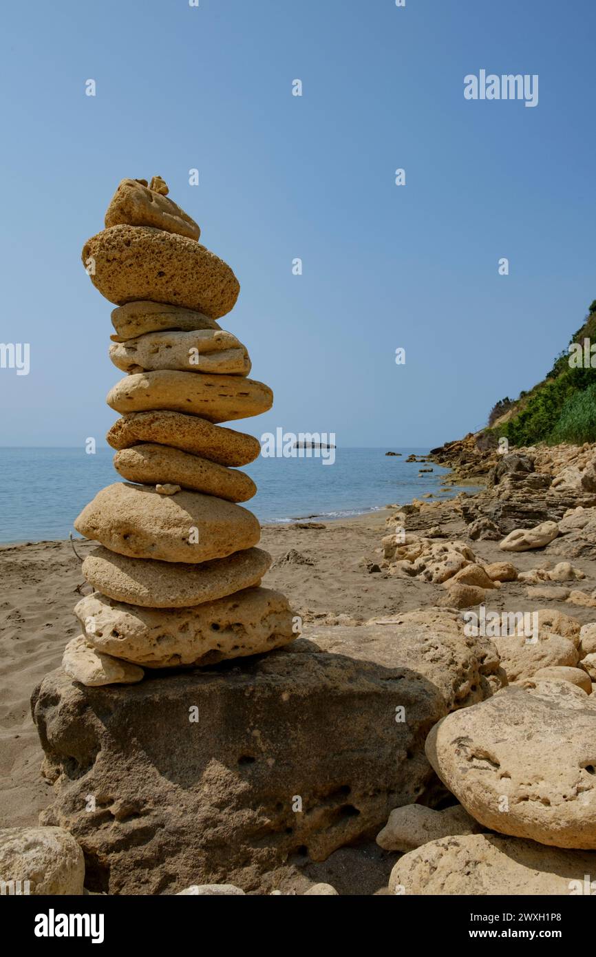 Plage ai Helis, Céphalonie, îles grecques Banque D'Images