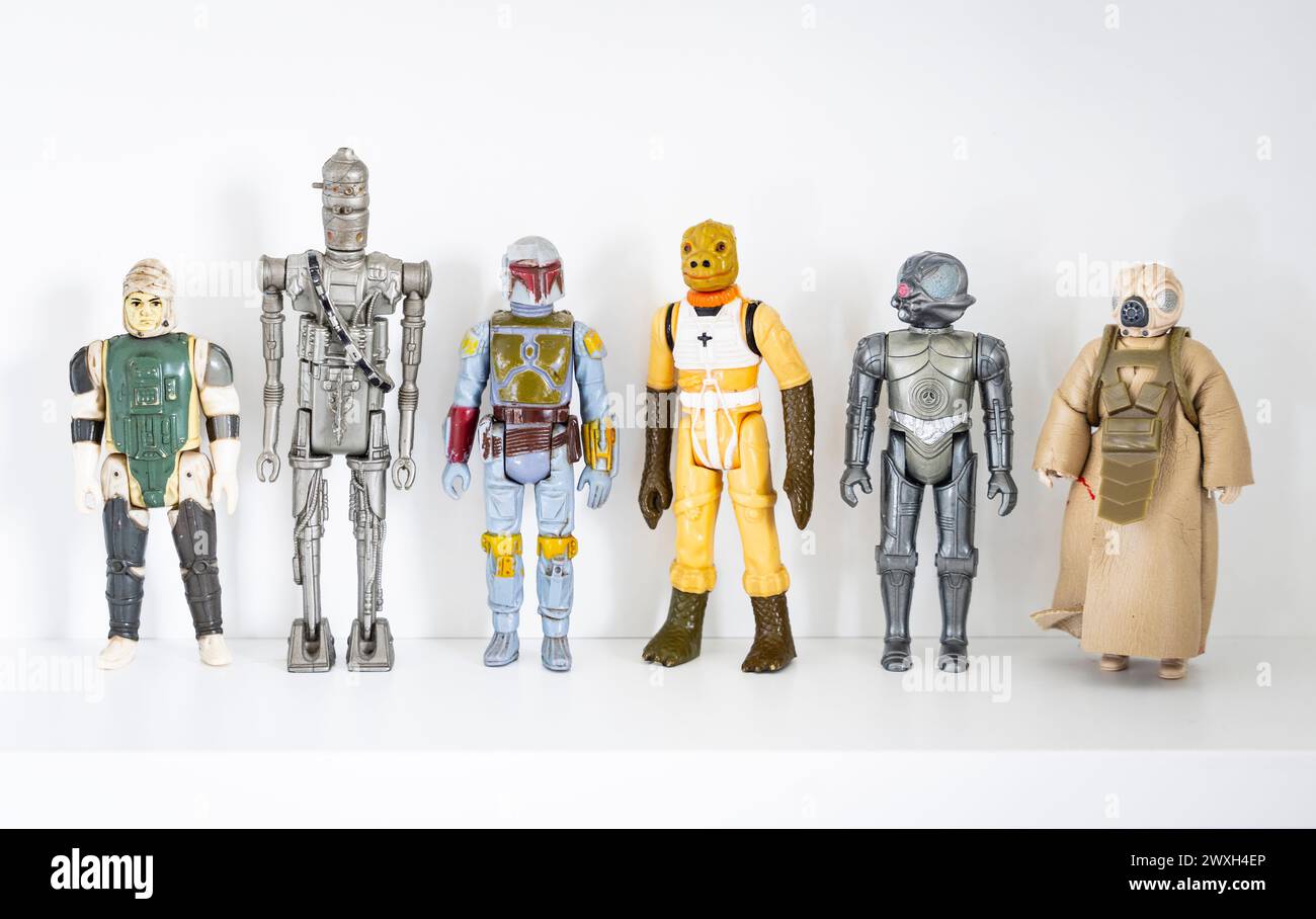 Figurine vintage Star Wars - les chasseurs de primes de l'Empire ripostent Banque D'Images