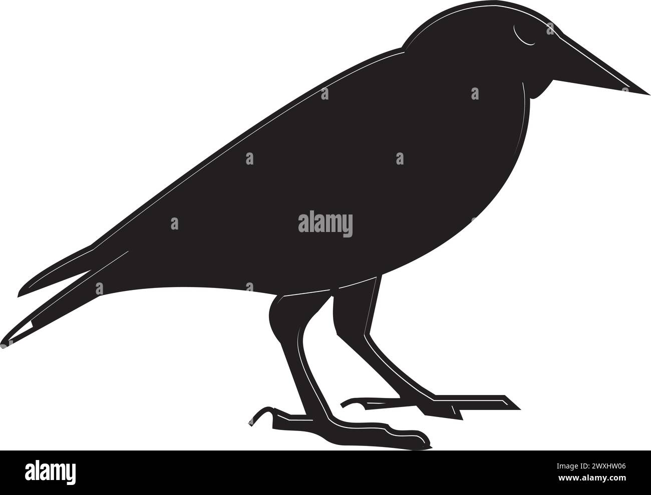 illustration vectorielle d'icône starling commune conception simple Illustration de Vecteur