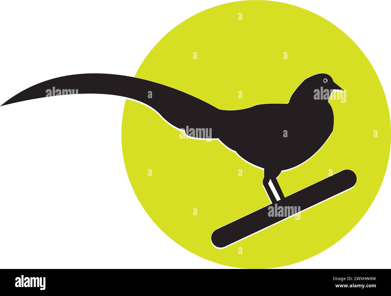 icône de faisan chinois doré illustration vectorielle conception simple Illustration de Vecteur