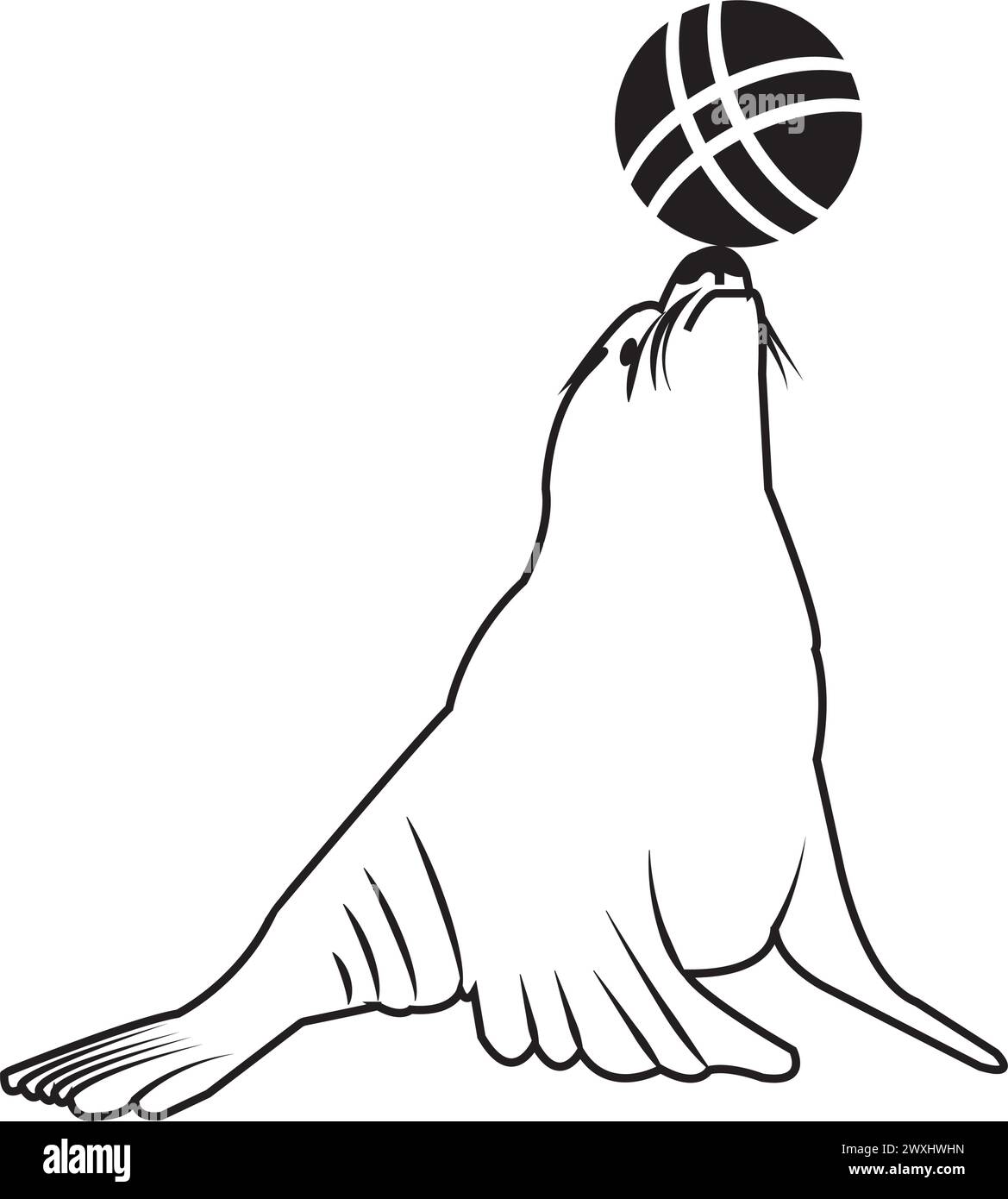 sea ​​lion icône illustration vectorielle conception simple Illustration de Vecteur