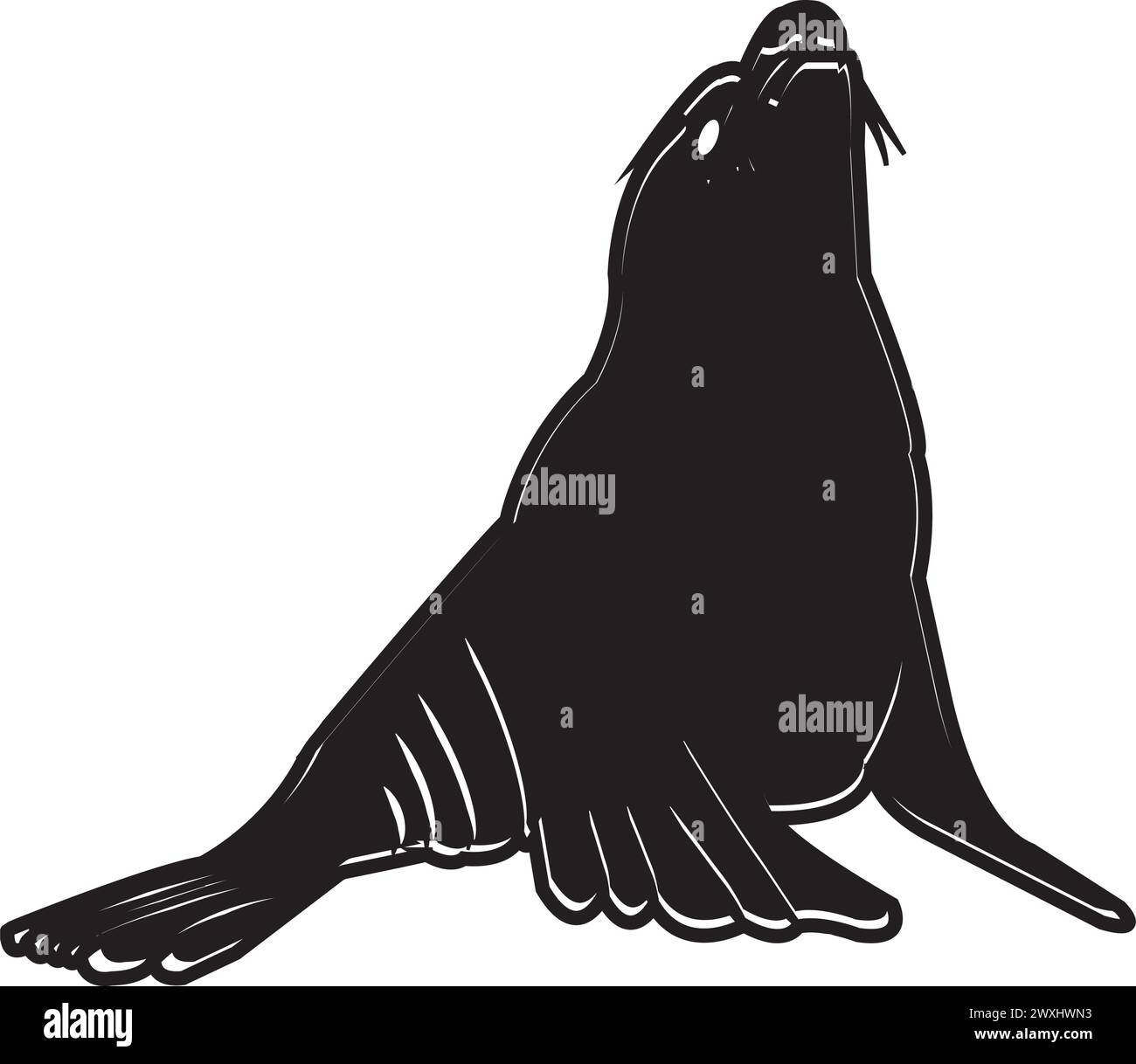 sea ​​lion icône illustration vectorielle conception simple Illustration de Vecteur