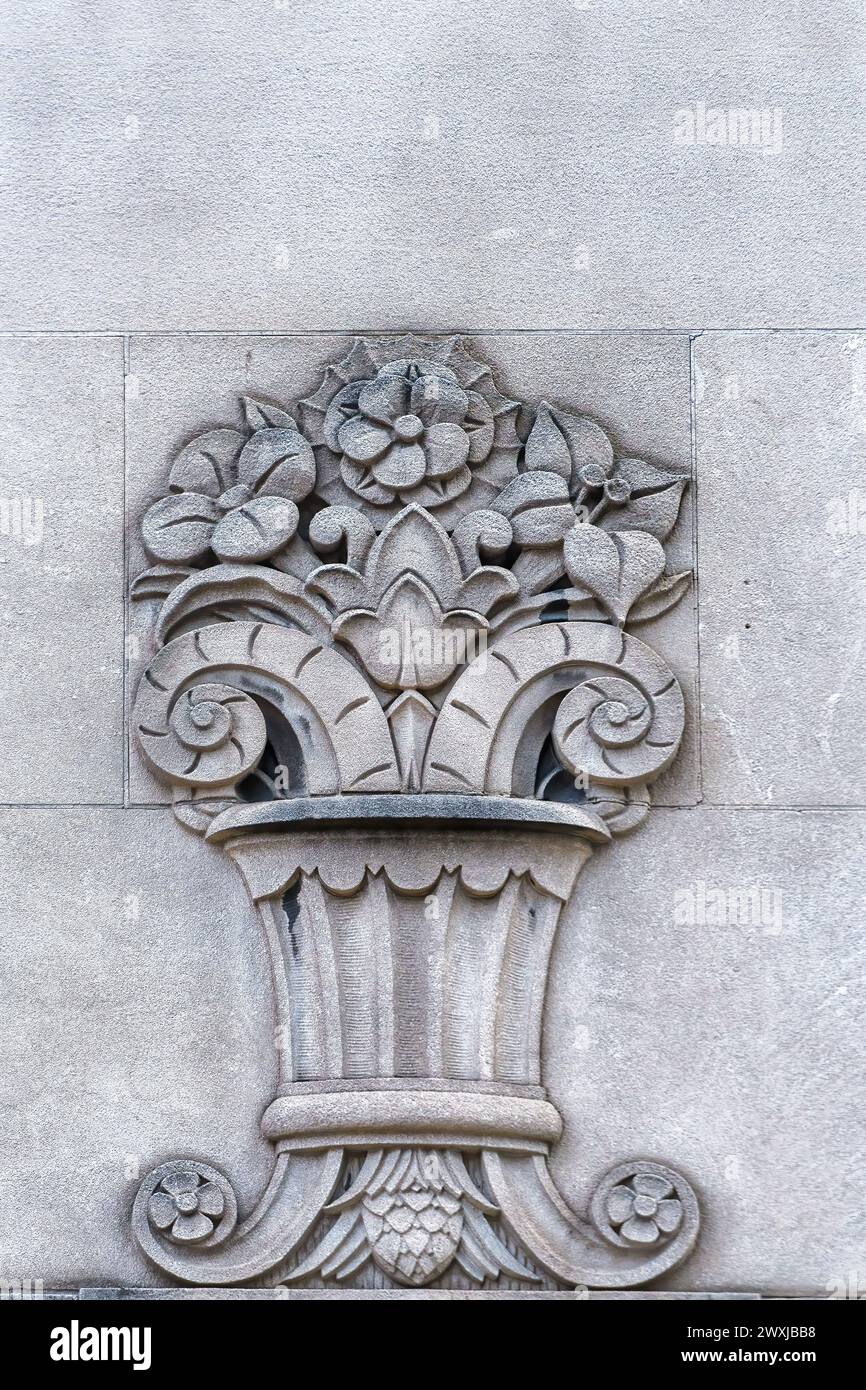 Caractéristique architecturale dans l'édifice de la Banque Dominion, Toronto, Canada Banque D'Images