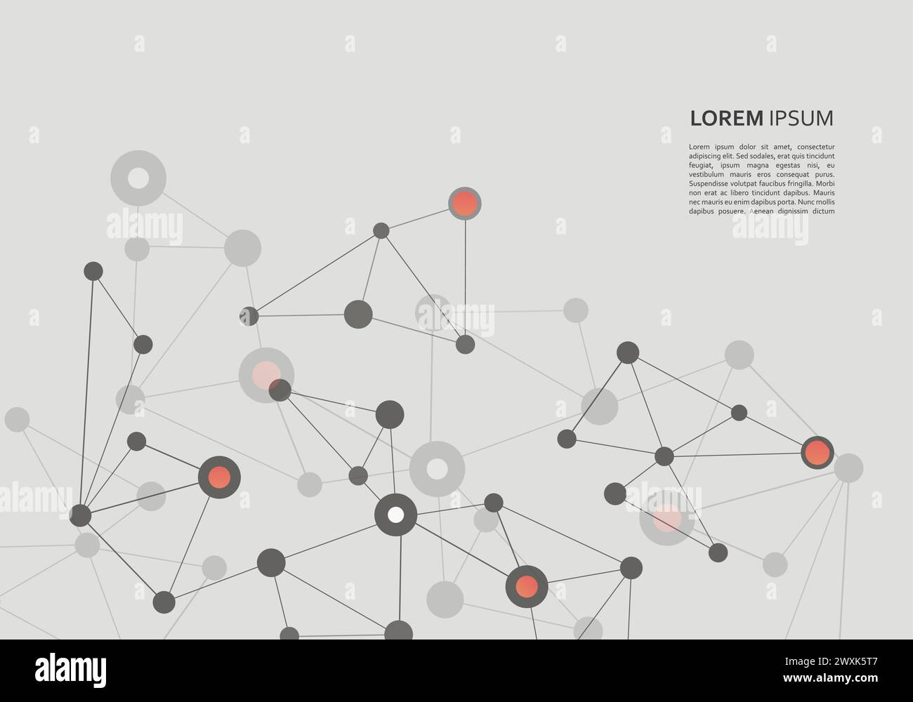 Molécule de structure et ADN de communication, atome, neurones. Concept scientifique pour votre conception. Lignes connectées avec des points Illustration de Vecteur