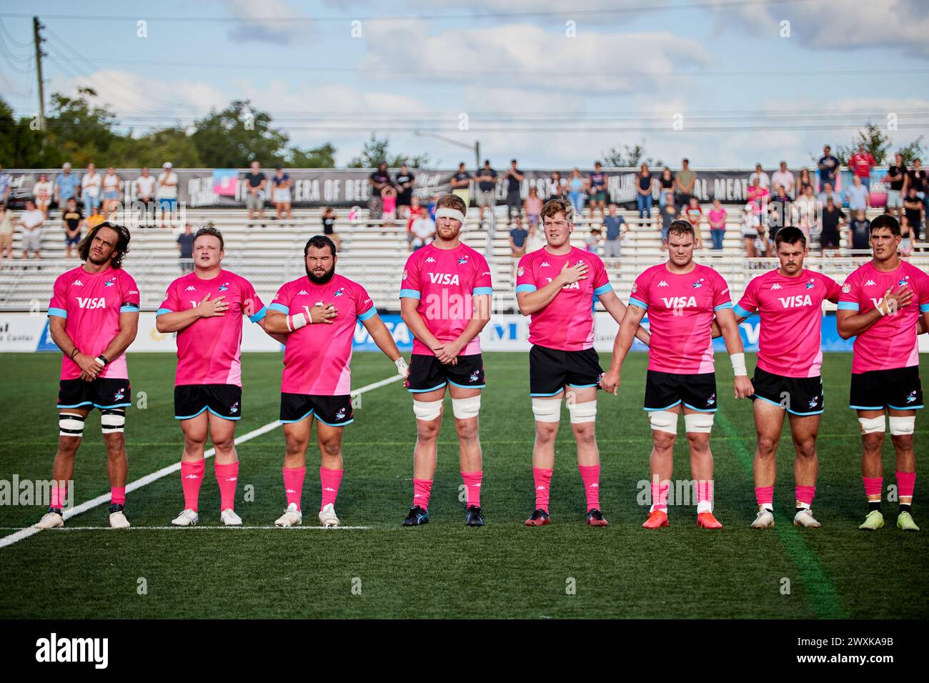 Fort Lauderdale, Floride, États-Unis. 31 mars 2024. Miami Sharks v San Diego Legion Regular MLR Rugby 2024 au Florida Blue Training Center, Fort Lauderdale, Floride, États-Unis. Crédit : Yaroslav Sabitov/YES Market Media/Alamy Live News. Banque D'Images