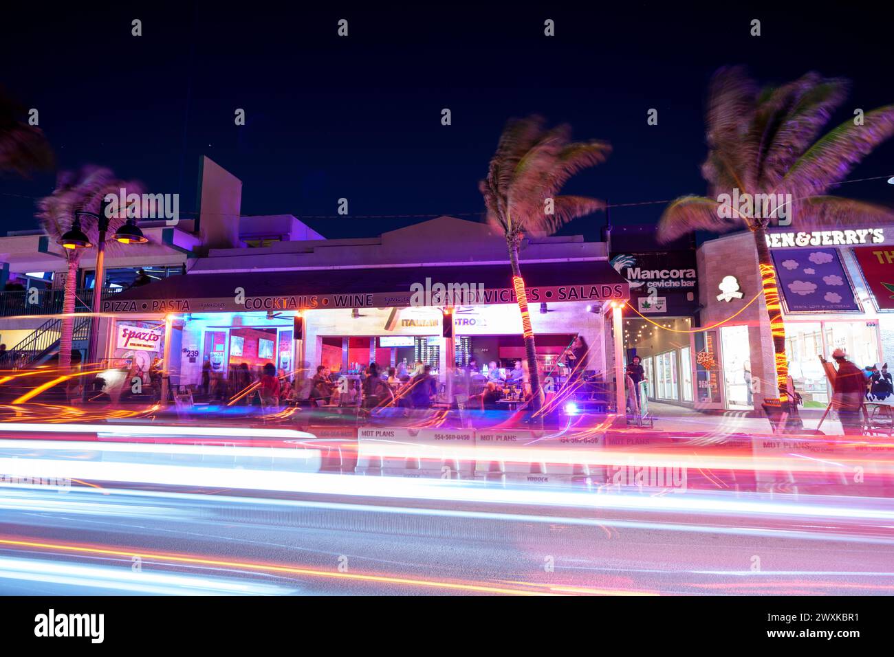 Fort Lauderdale, Floride, États-Unis - 30 mars 2024 : Spazio Italian Restaurant Fort Lauderdale Beach Banque D'Images