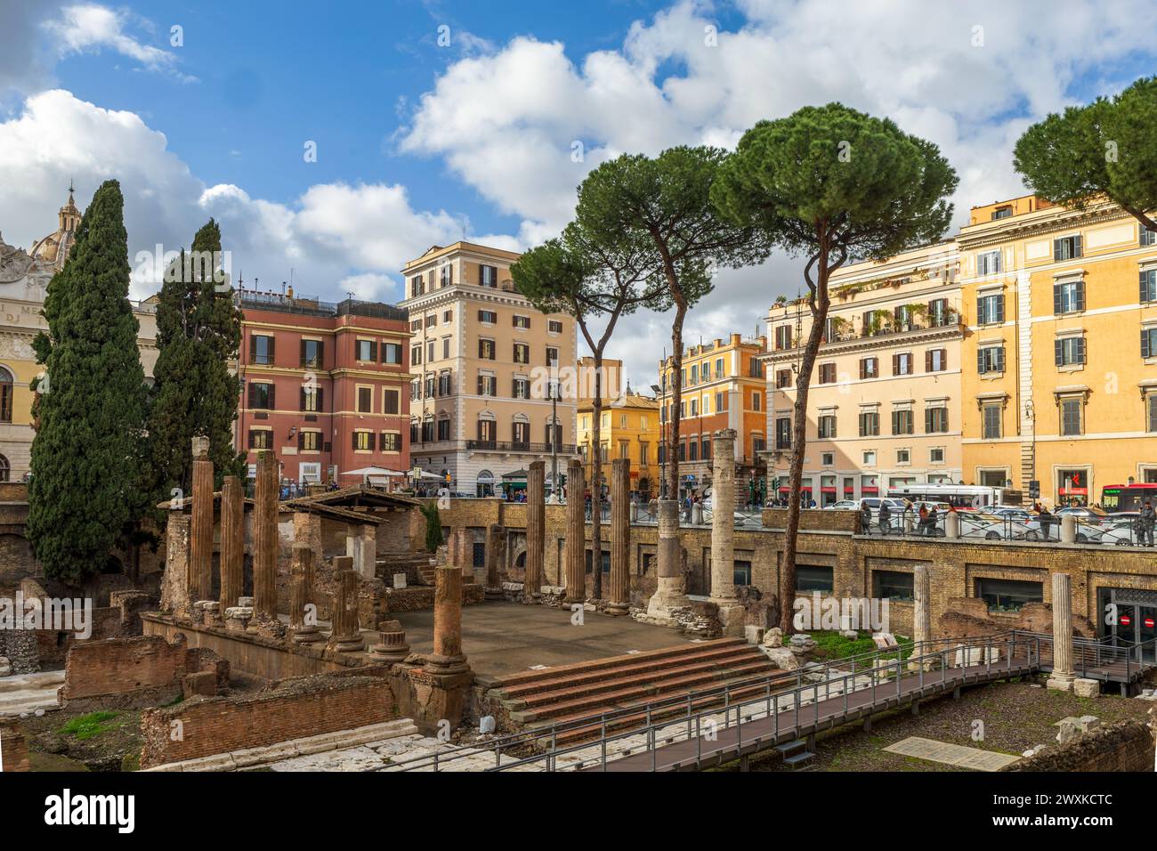 Zone sacra de Largo di Torre Argentina zone archéologique à Rome, Italie Banque D'Images