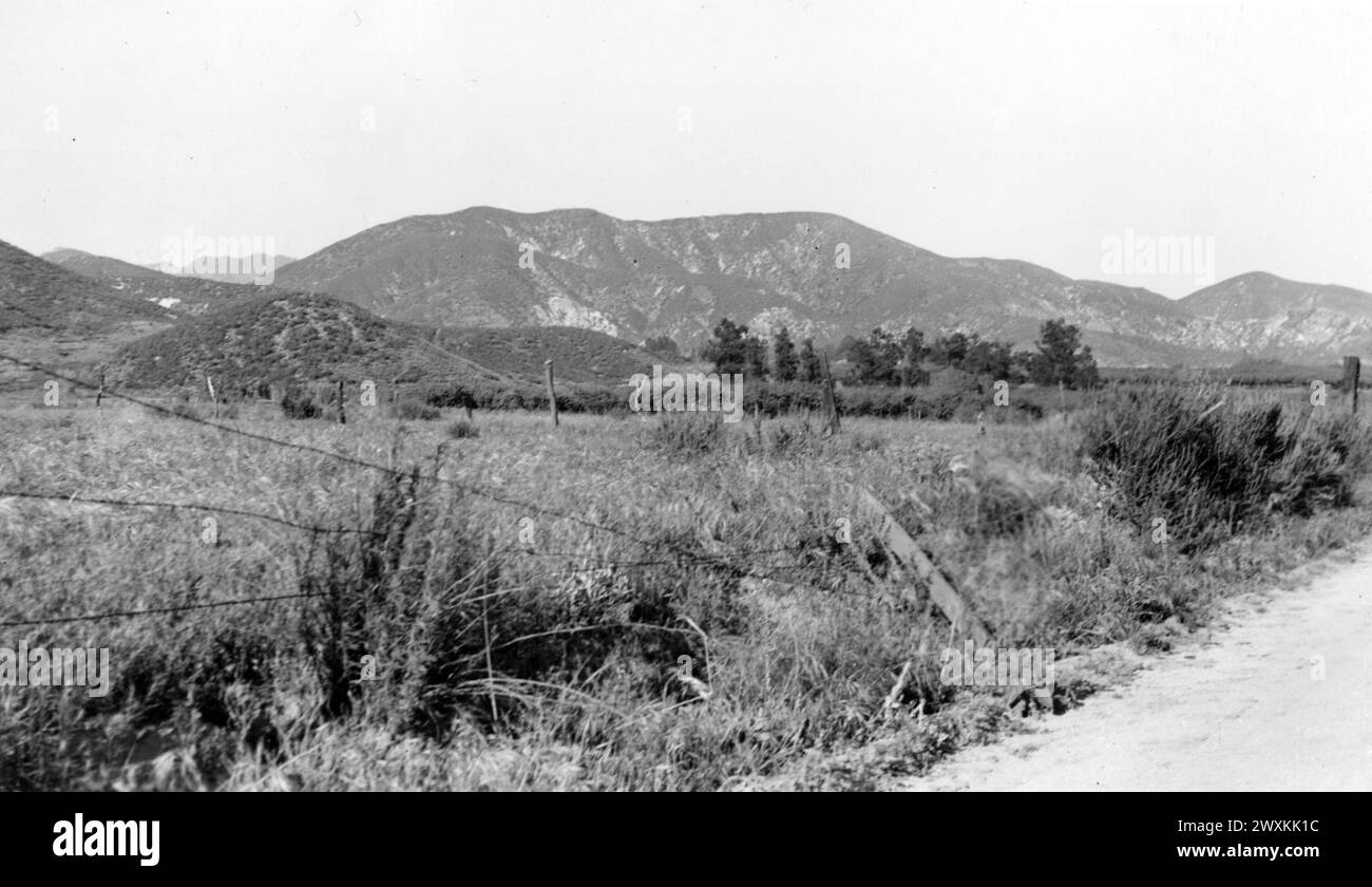 Photographie de terres non aménagées sur la réserve indienne Morongo en Californie CA. 1936-1942 Banque D'Images