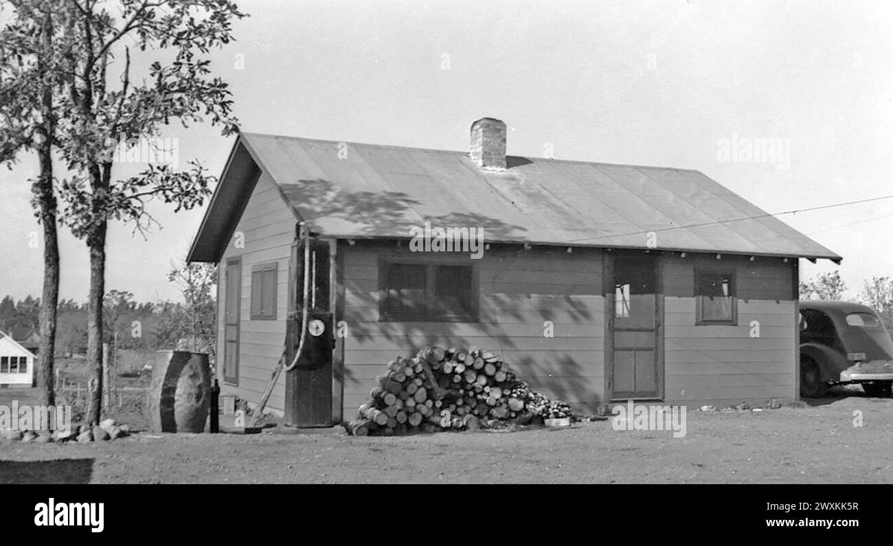 Bureau de Twin Lakes sur la réserve indienne White Earth dans le Minnesota CA. 1930s-1950s Banque D'Images