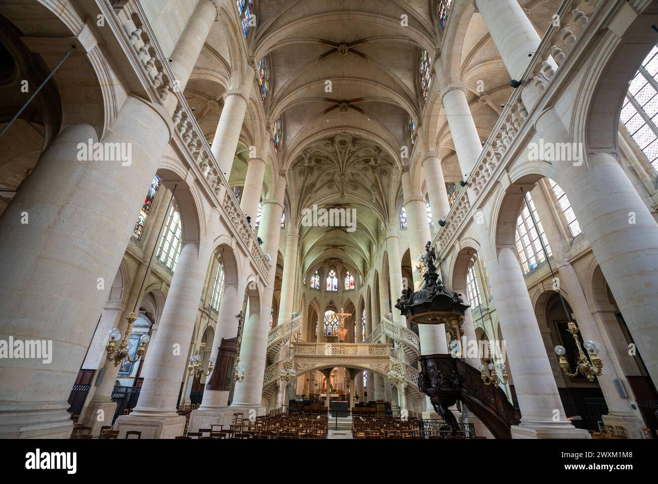 Église Saint-Étienne-du-Mont à Paris Banque D'Images