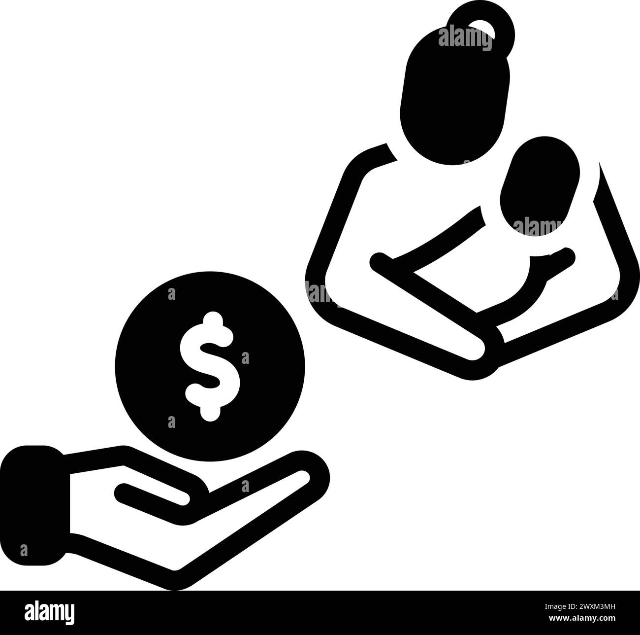 Icône pour parental payé, feuilles Illustration de Vecteur