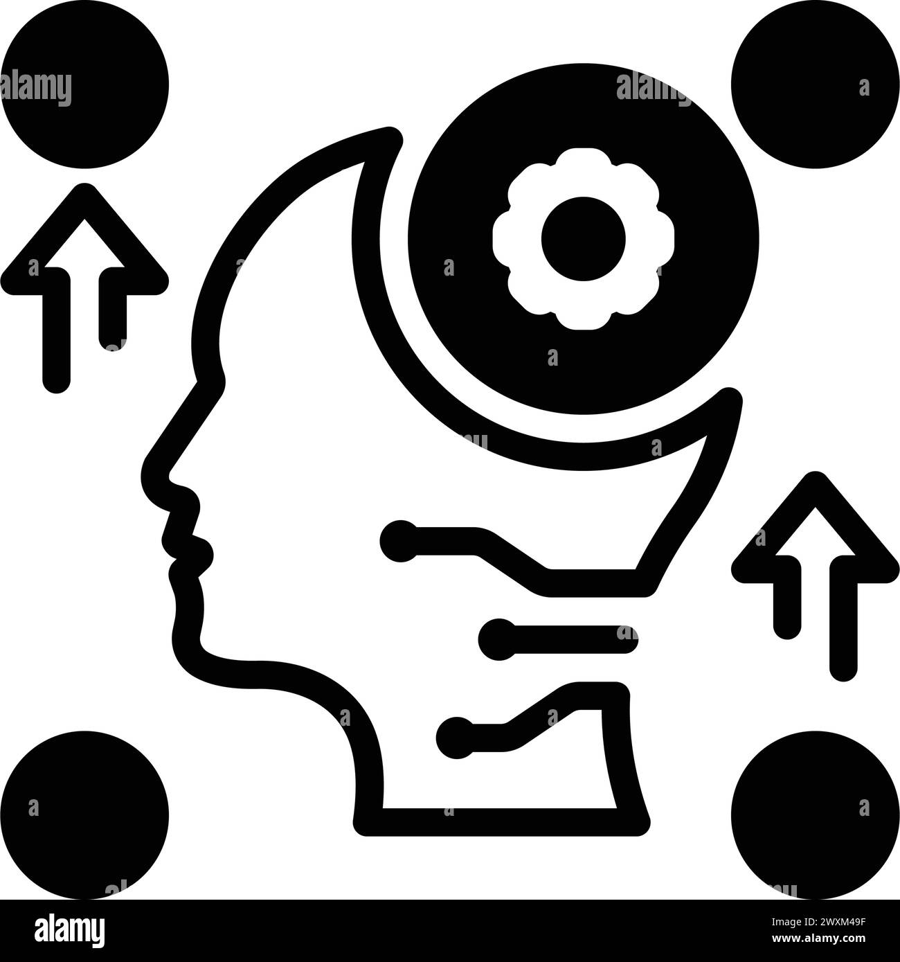 Icône pour le développement des compétences, compétence Illustration de Vecteur
