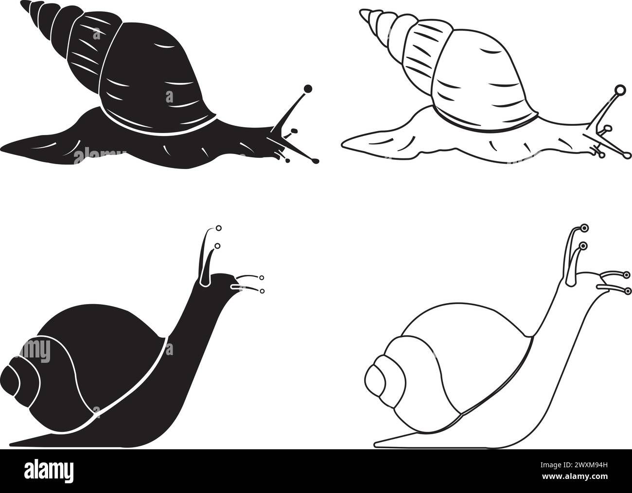 conception de symbole d'illustration vectorielle d'icône d'escargot Illustration de Vecteur