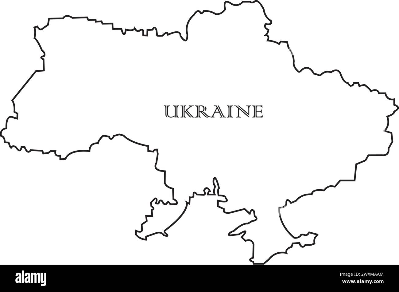 Icône de carte d'Ukraine illustration vectorielle conception de symbole Illustration de Vecteur