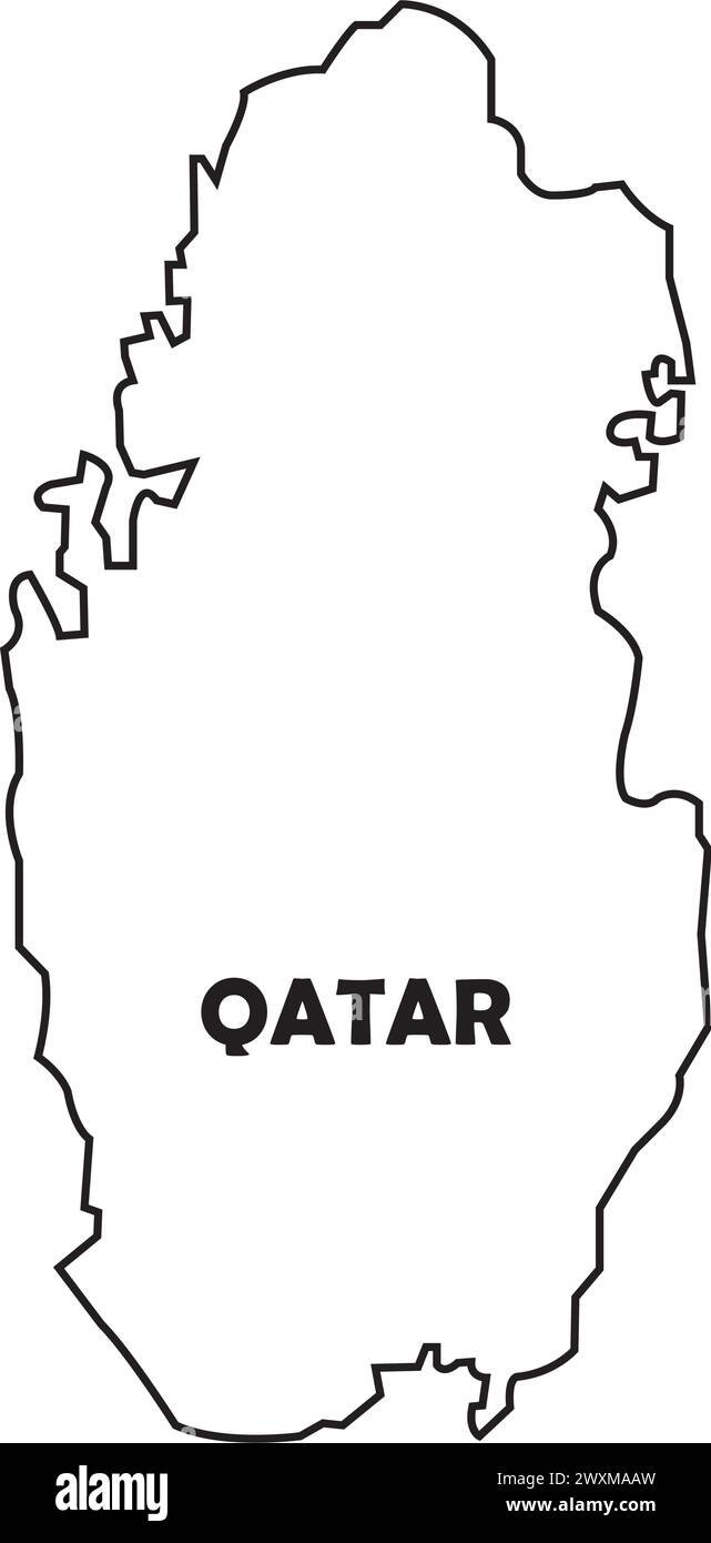 Icône de carte Qatar illustration vectorielle conception de symbole Illustration de Vecteur