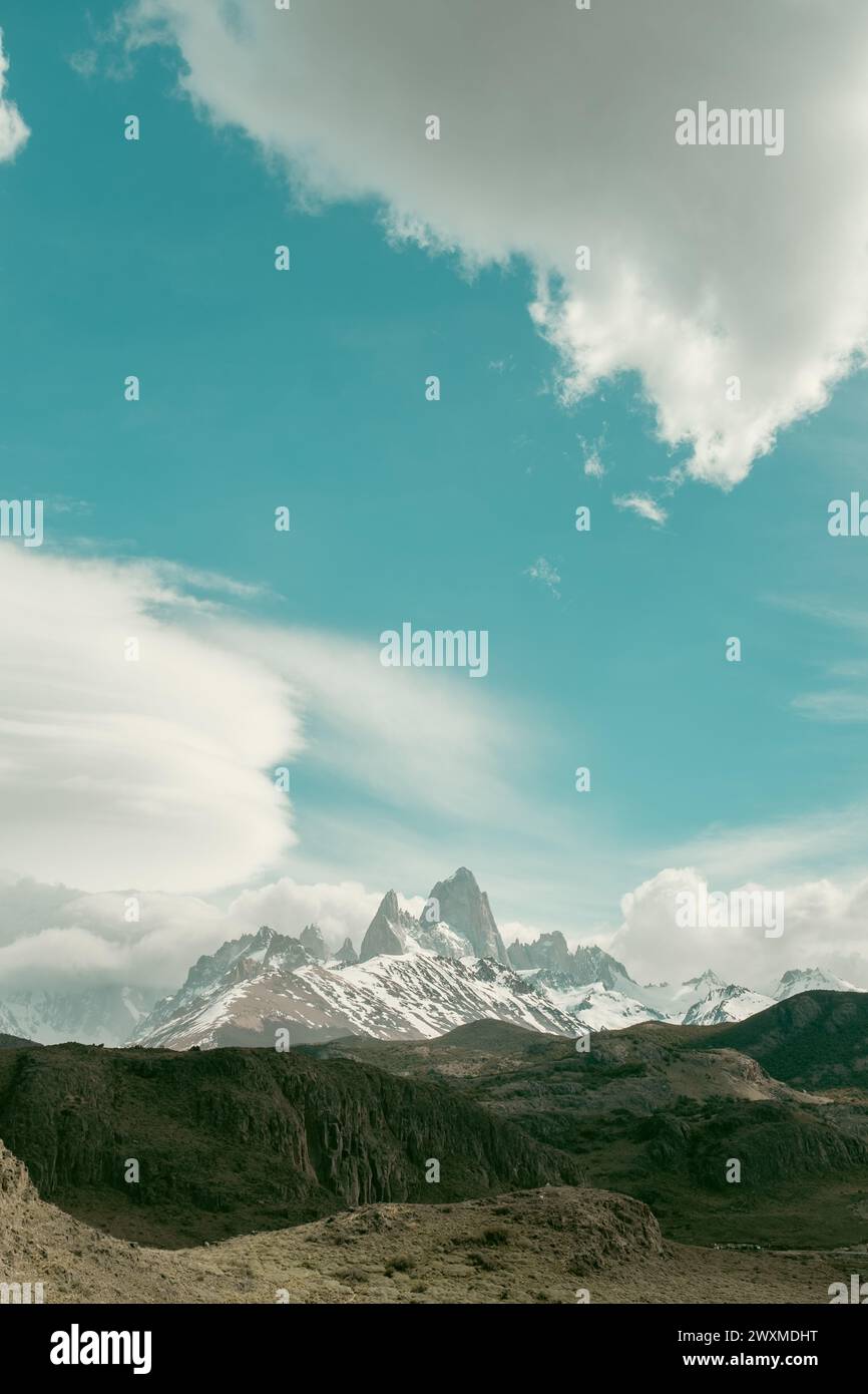 Magnitude Monte Fitz Roy dans un vaste paysage Banque D'Images