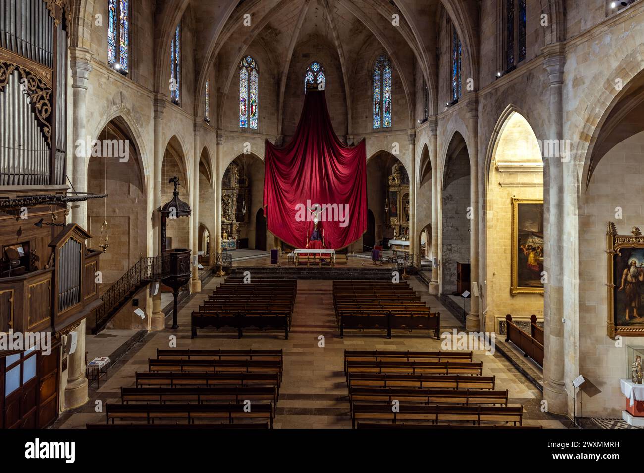 Església parroquial de la Transfiguració del Senyor (Santa Maria d'Artà). Église paroissiale d'Arta, Majorque Banque D'Images