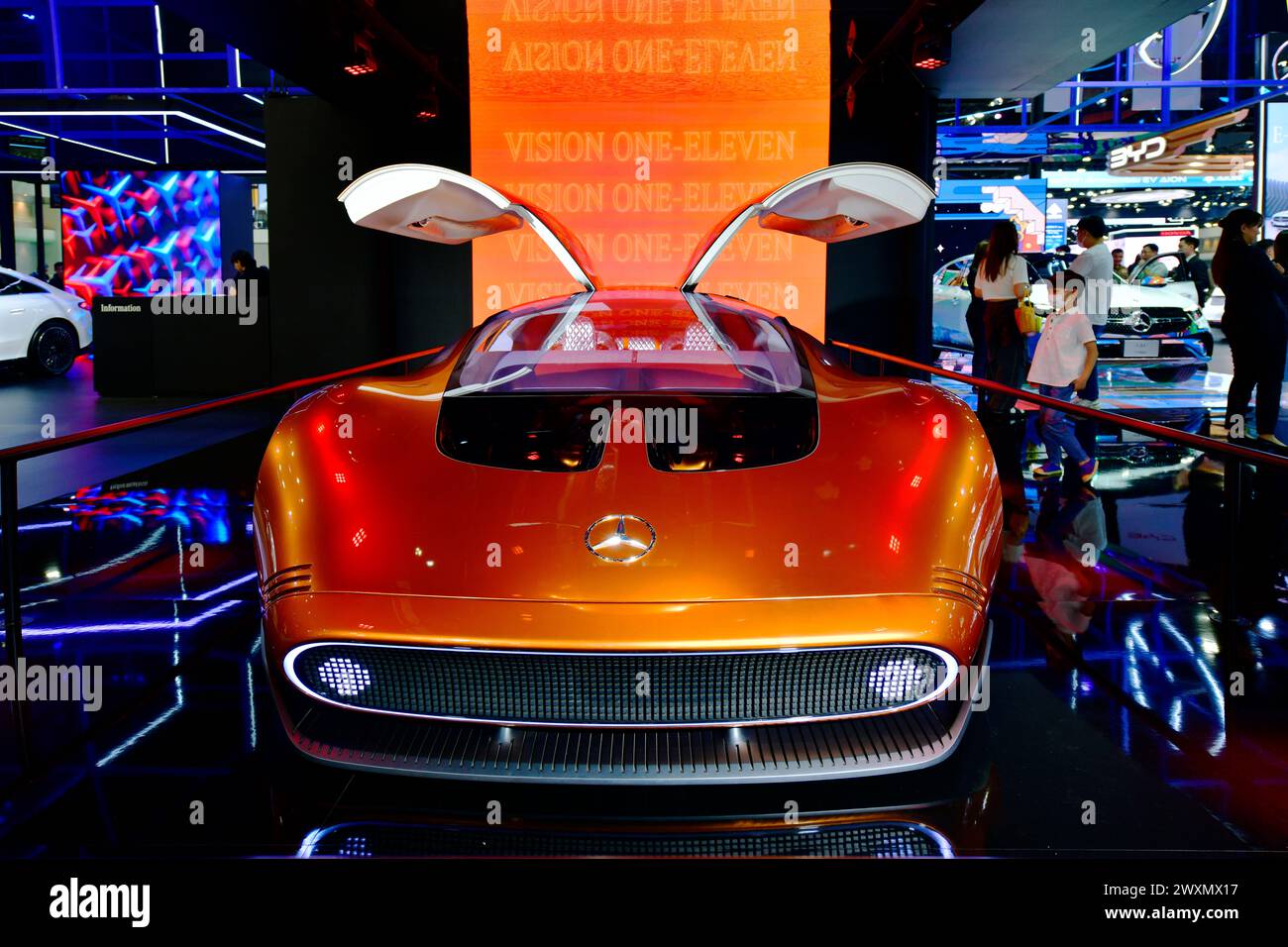 Thaïlande-27 mars 2024 : Benz Vision One-Eleven L'avenir des automobiles avec l'ADN dérivé du légendaire C111 des années 70, propulsé par 100% electrica Banque D'Images