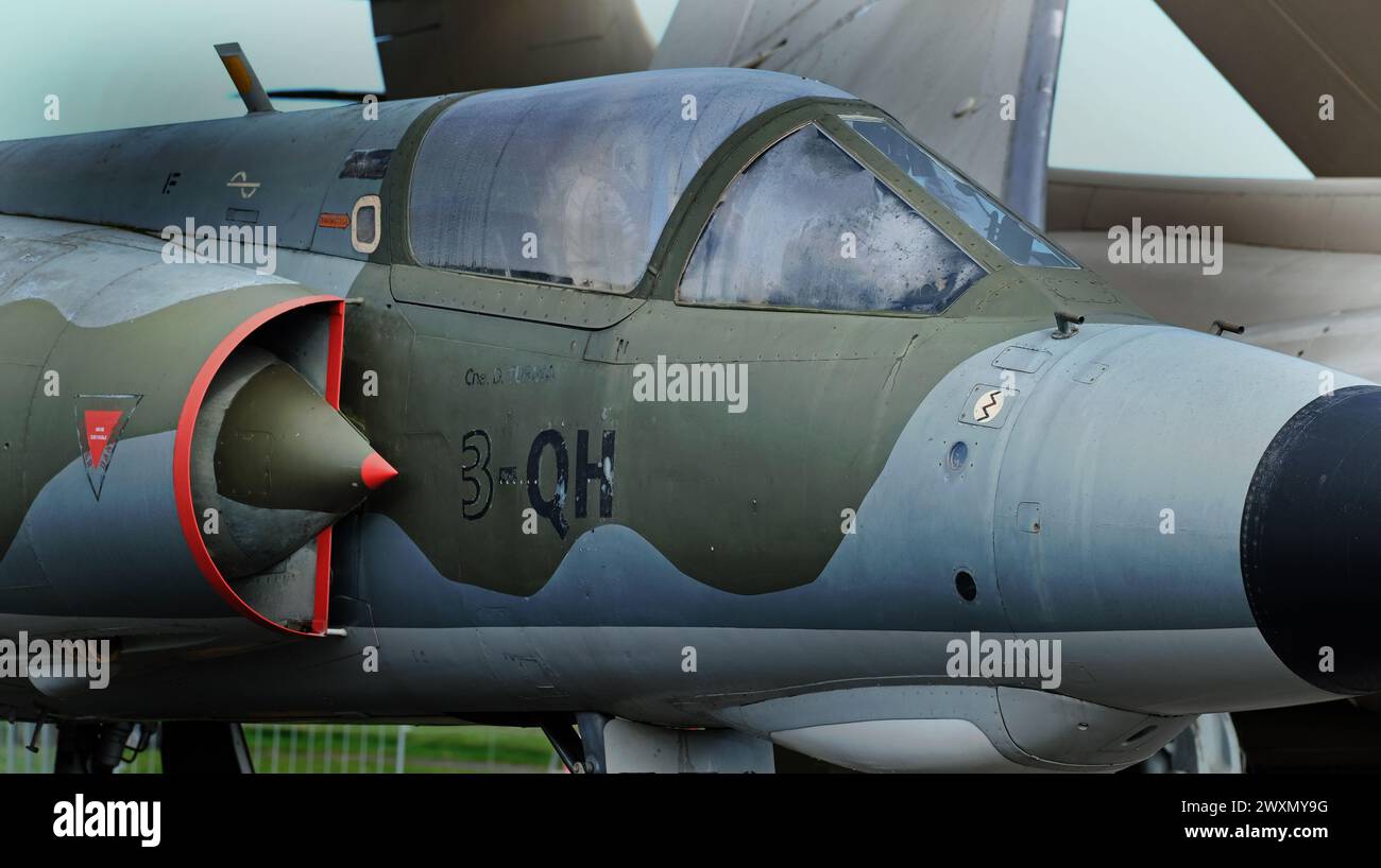 Le Dassault Mirage III est une famille d'avions de chasse monomoteurs monoplaces/biplaces développés et fabriqués par French Banque D'Images