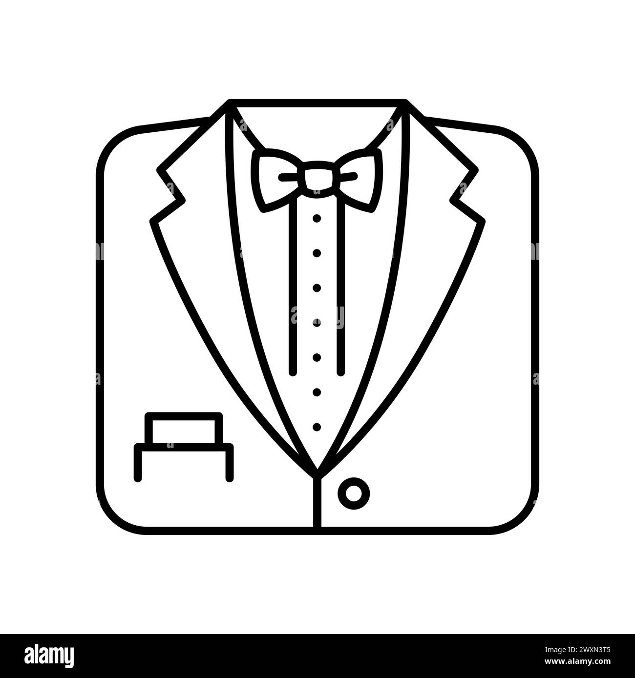 Code vestimentaire ligne icône noire. Signez pour la page Web, l'application mobile, le bouton, le logo. Bouton isolé de vecteur. Contour modifiable. Illustration de Vecteur