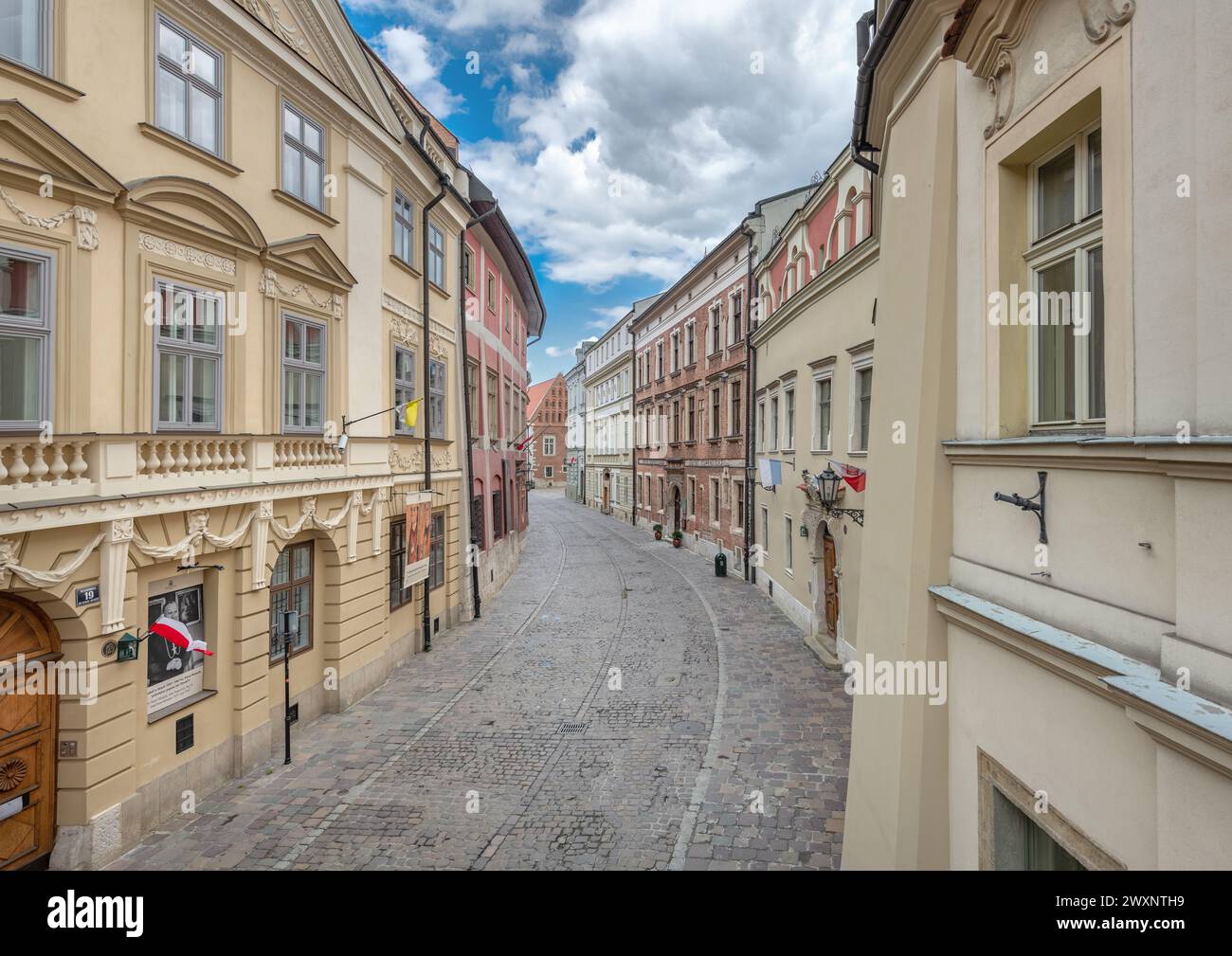 Rue Kanonicza, vieille ville, Cracovie, Pologne Banque D'Images