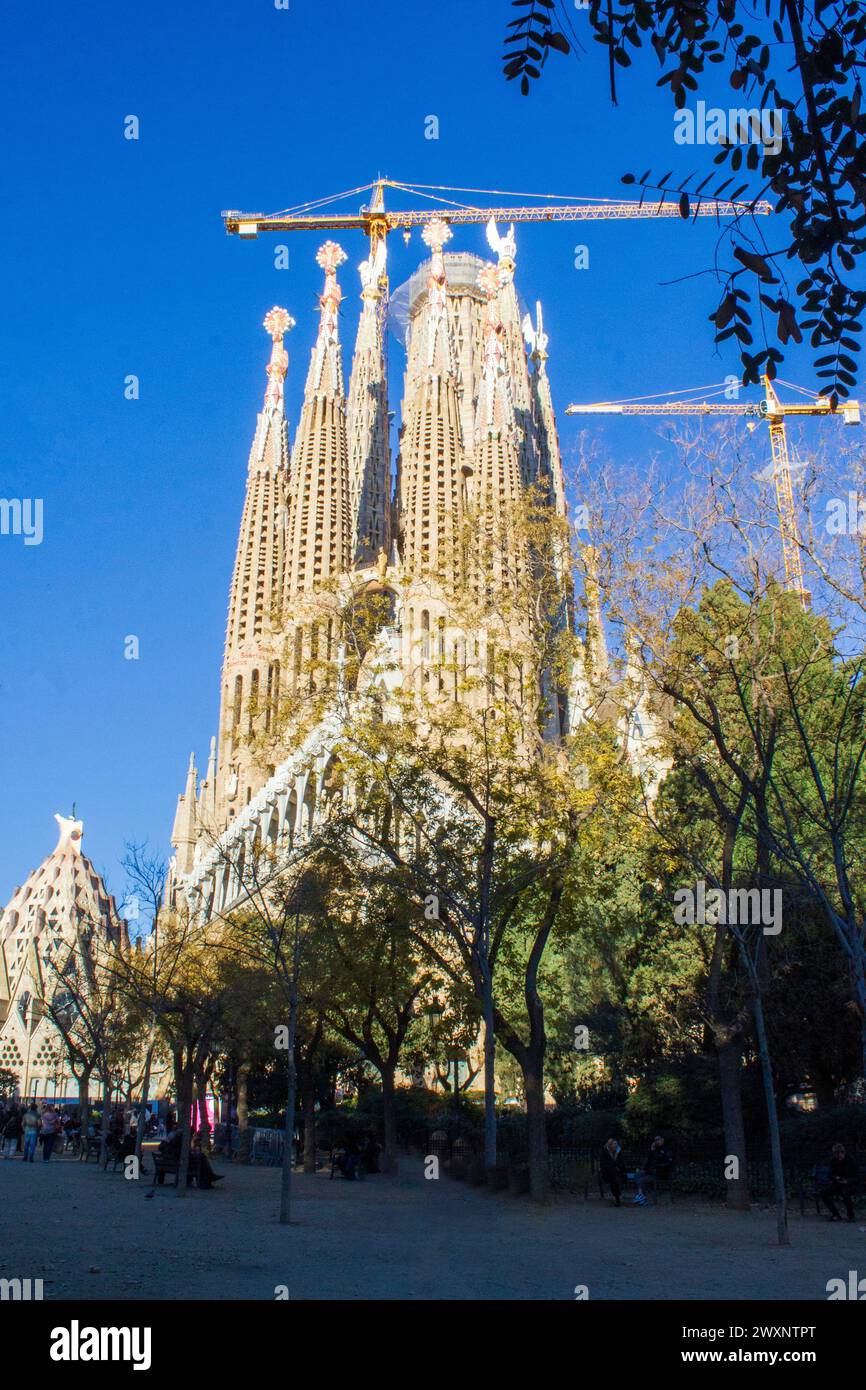 Basilique Sagrada Familia à Barcelone. Extérieurs Banque D'Images