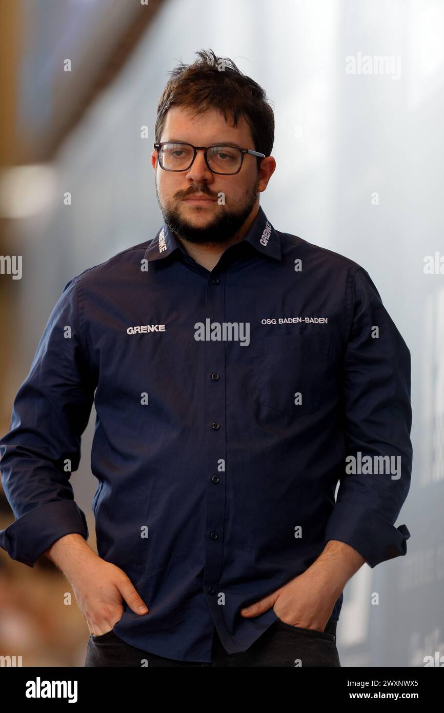 Maxime Vachier-Lagrave, FRA, au Grenke Chess Classic and Open 2024, Karlsruhe, Allemagne Banque D'Images
