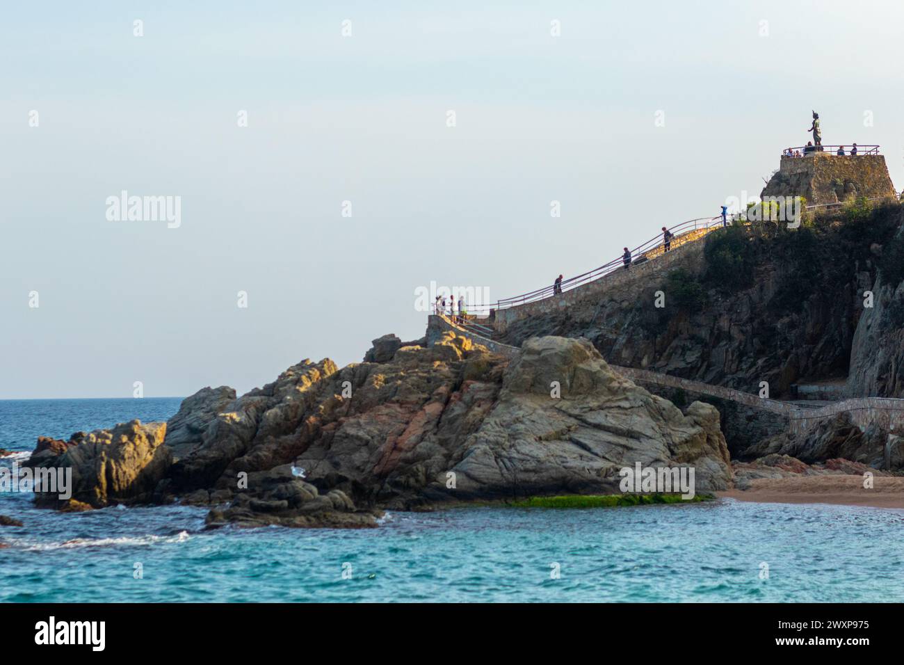 Belvédère de la femme d'un pêcheur à Lloret de Mar, Costa Brava, Espagne Banque D'Images