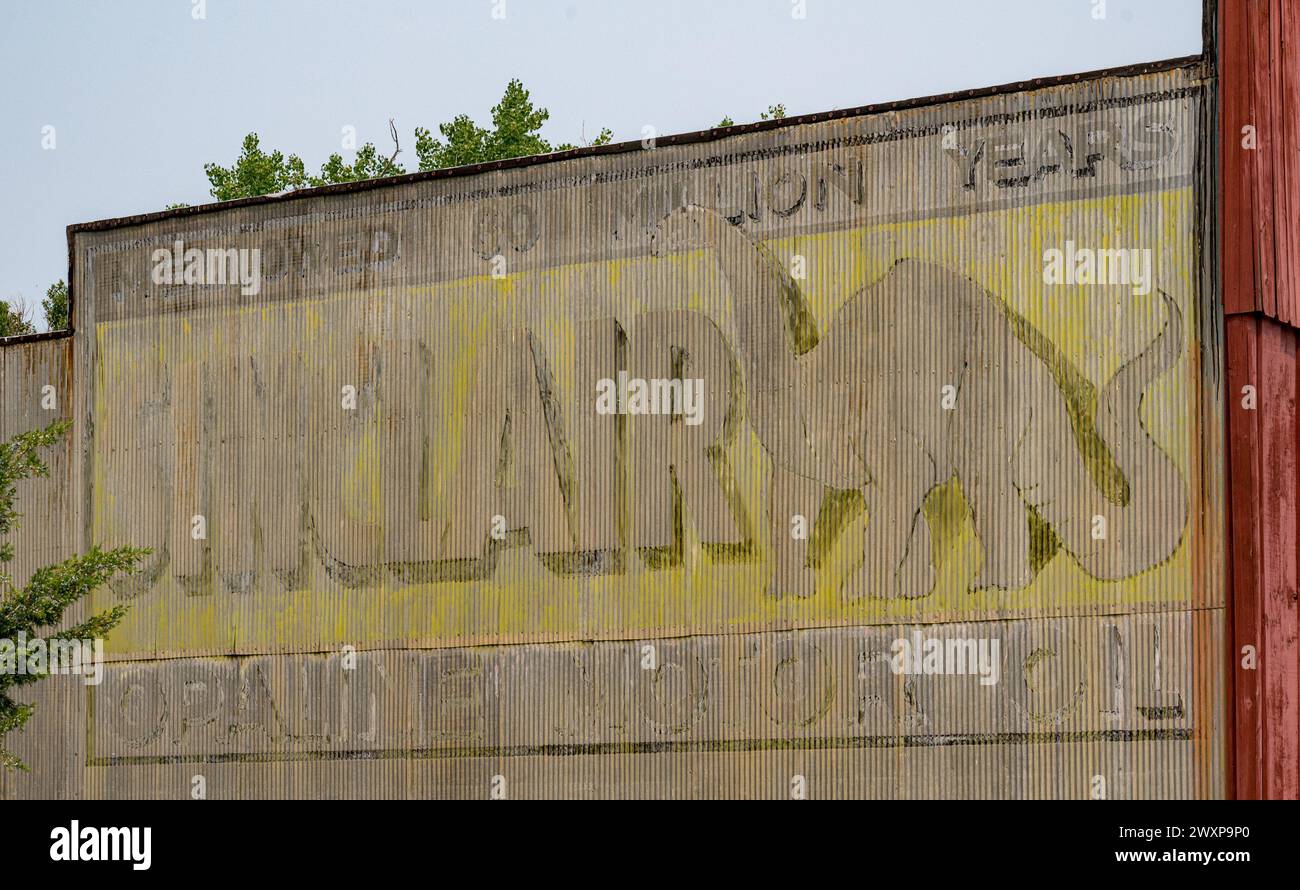 Un panneau pour Sinclair essence à Cody, Wyoming Banque D'Images