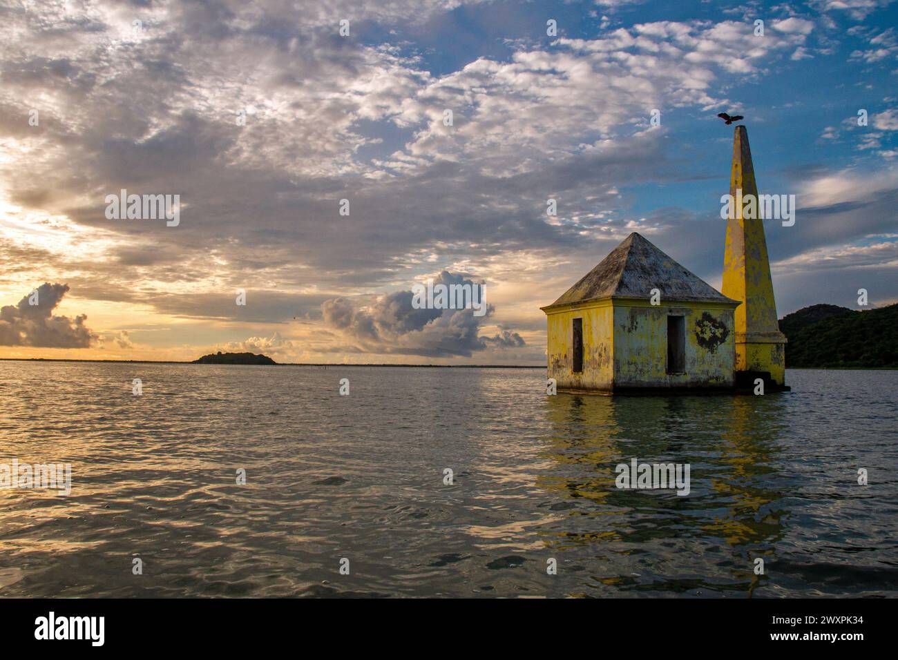 île de petit déjeuner chili et lever du soleil Banque D'Images