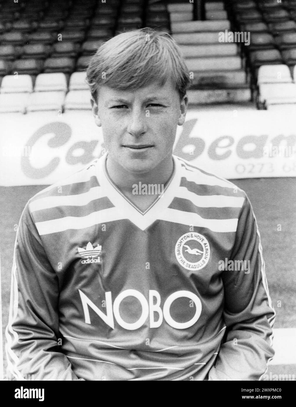 BRIGHTON ET HOVE ALBION. SEAN EDWARDS 1986 PIC MIKE WALKER 1986 Banque D'Images