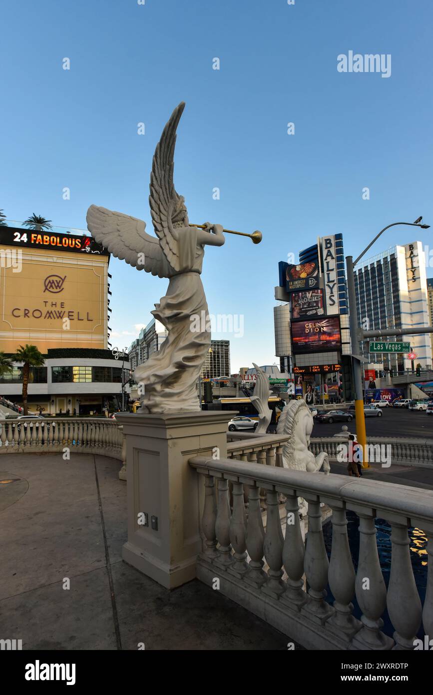 Las Vegas Boulevard, Cromwell, Caesars Palace et Ballys on the Strip Banque D'Images